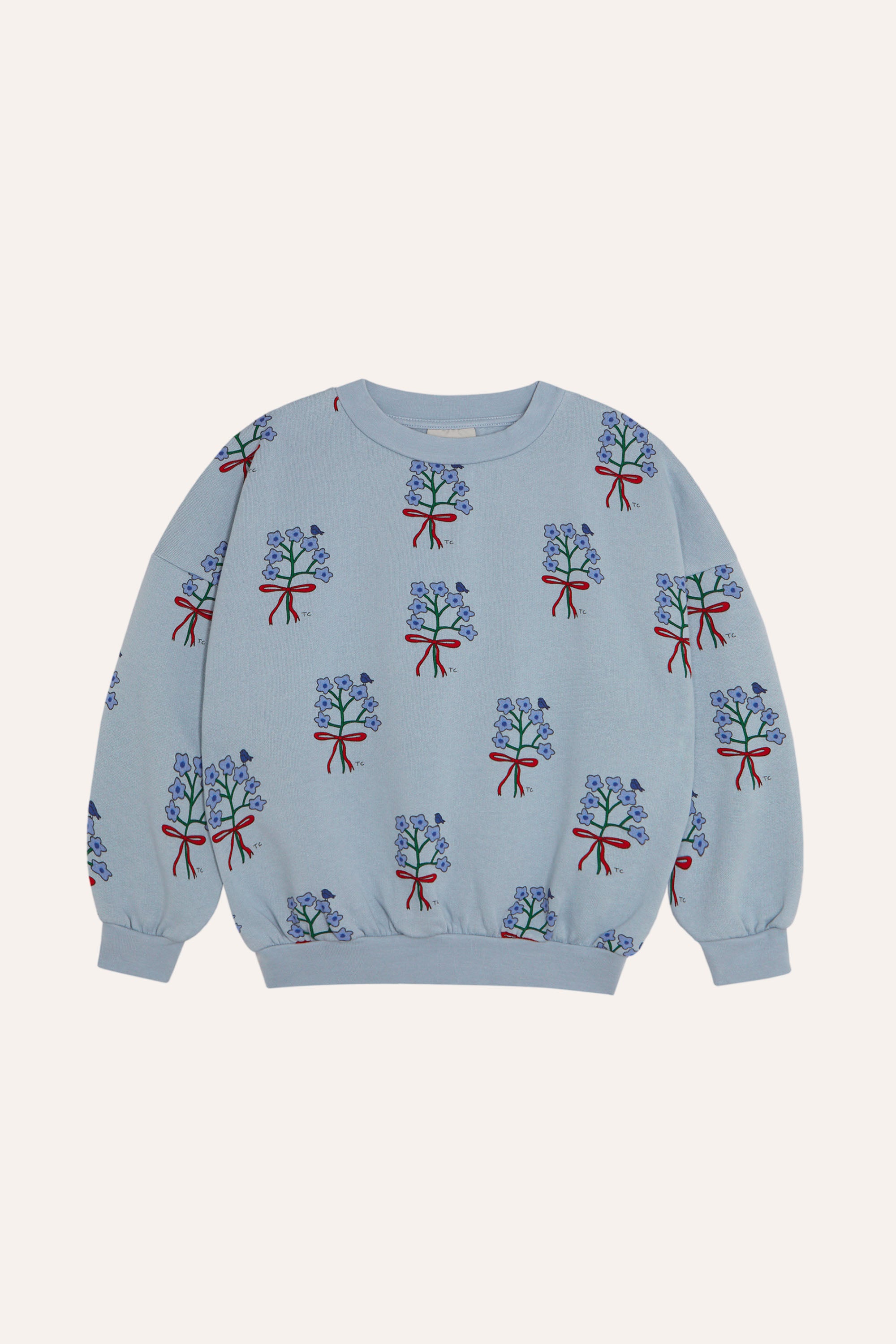 Bouquets Sweatshirt - Light Blue