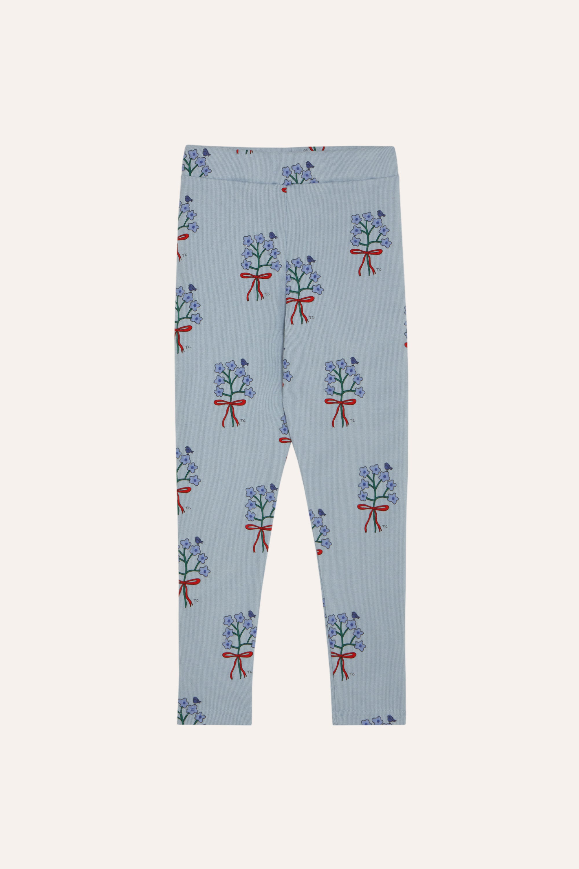 Bouquets Leggings - Light Blue