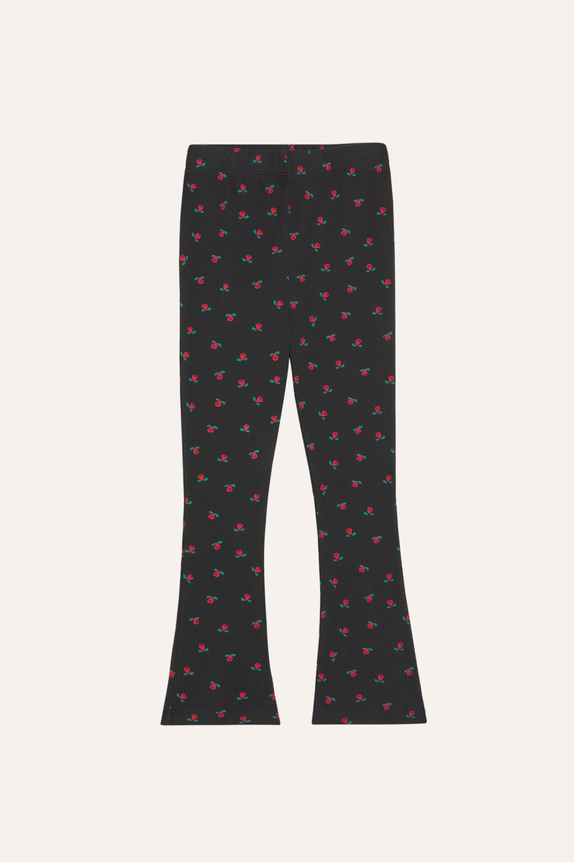 Flowers Flare Leggings - Grey