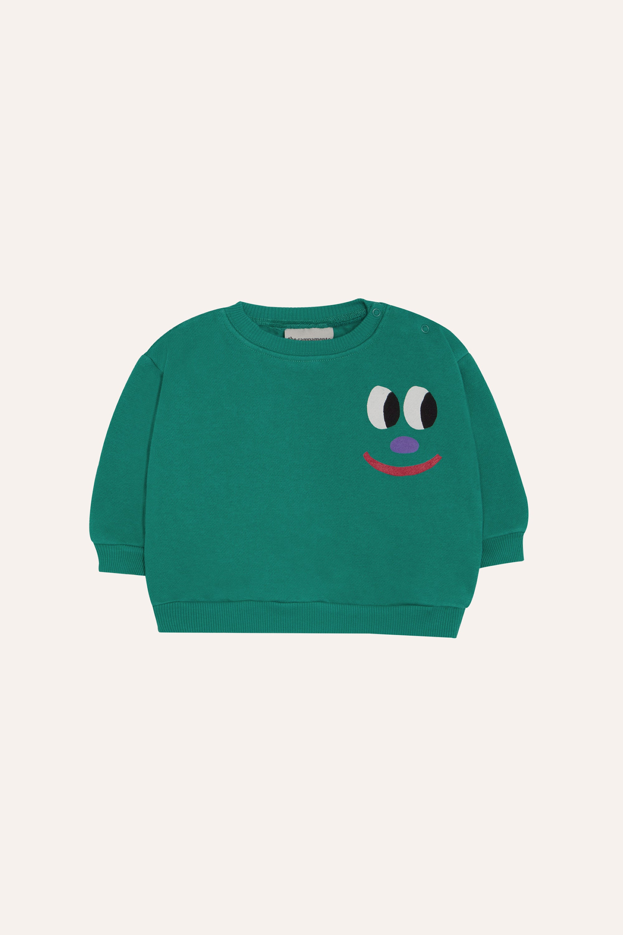 Smiling Face Baby Sweatshirt - Green