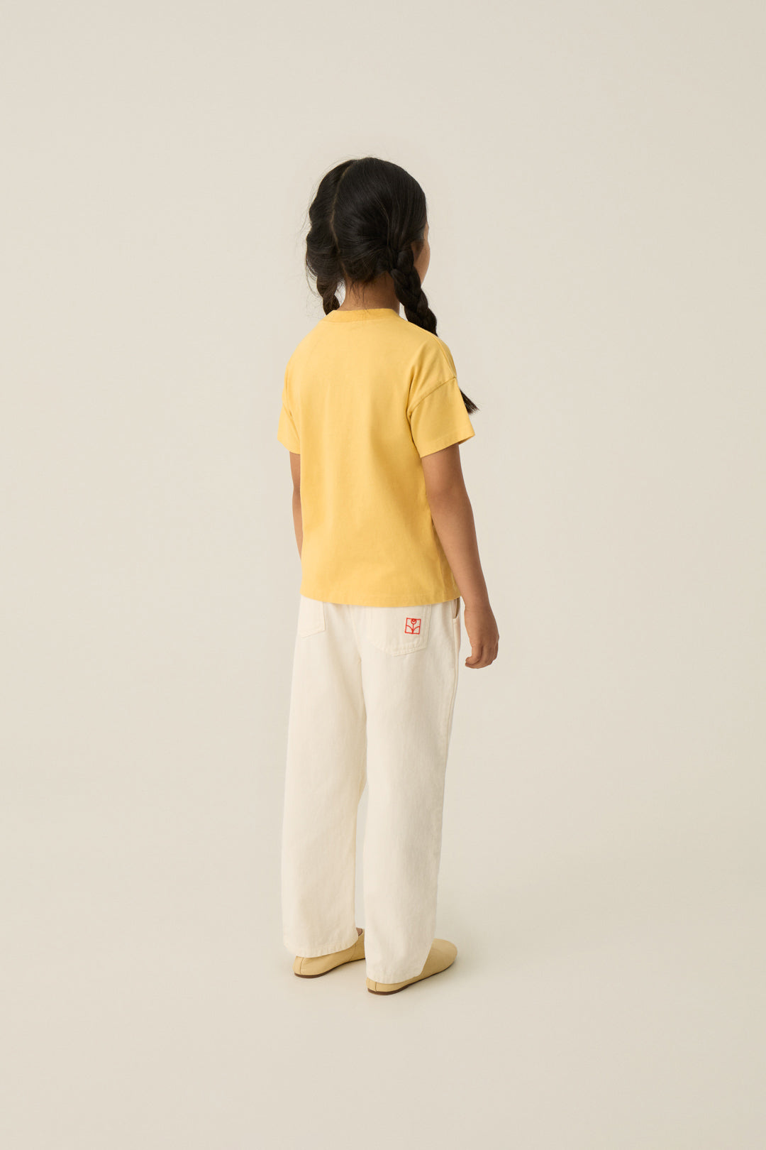 Bicolor Patches Ecru Trousers - Ecru