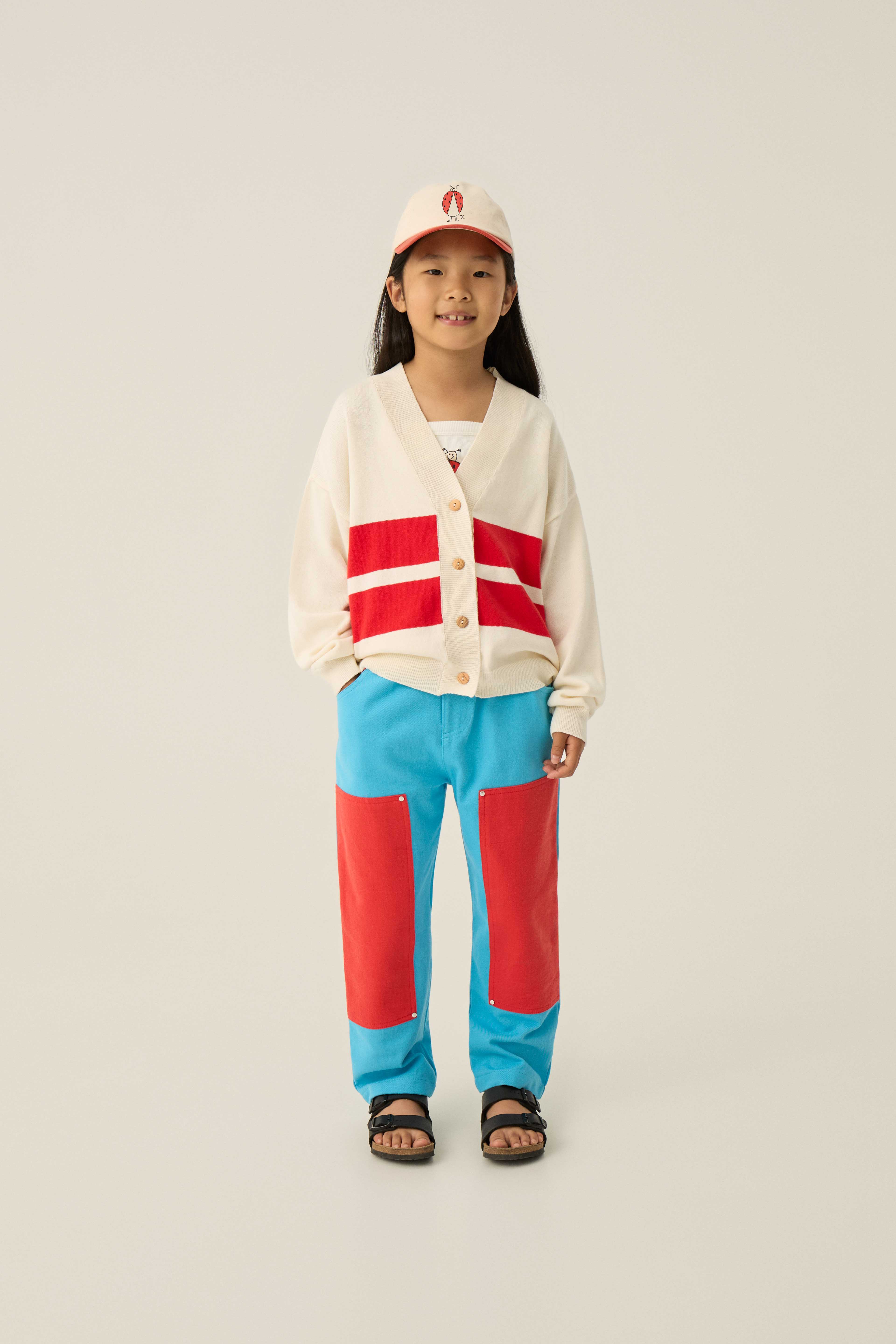 Red Bands Cardigan - Ecru
