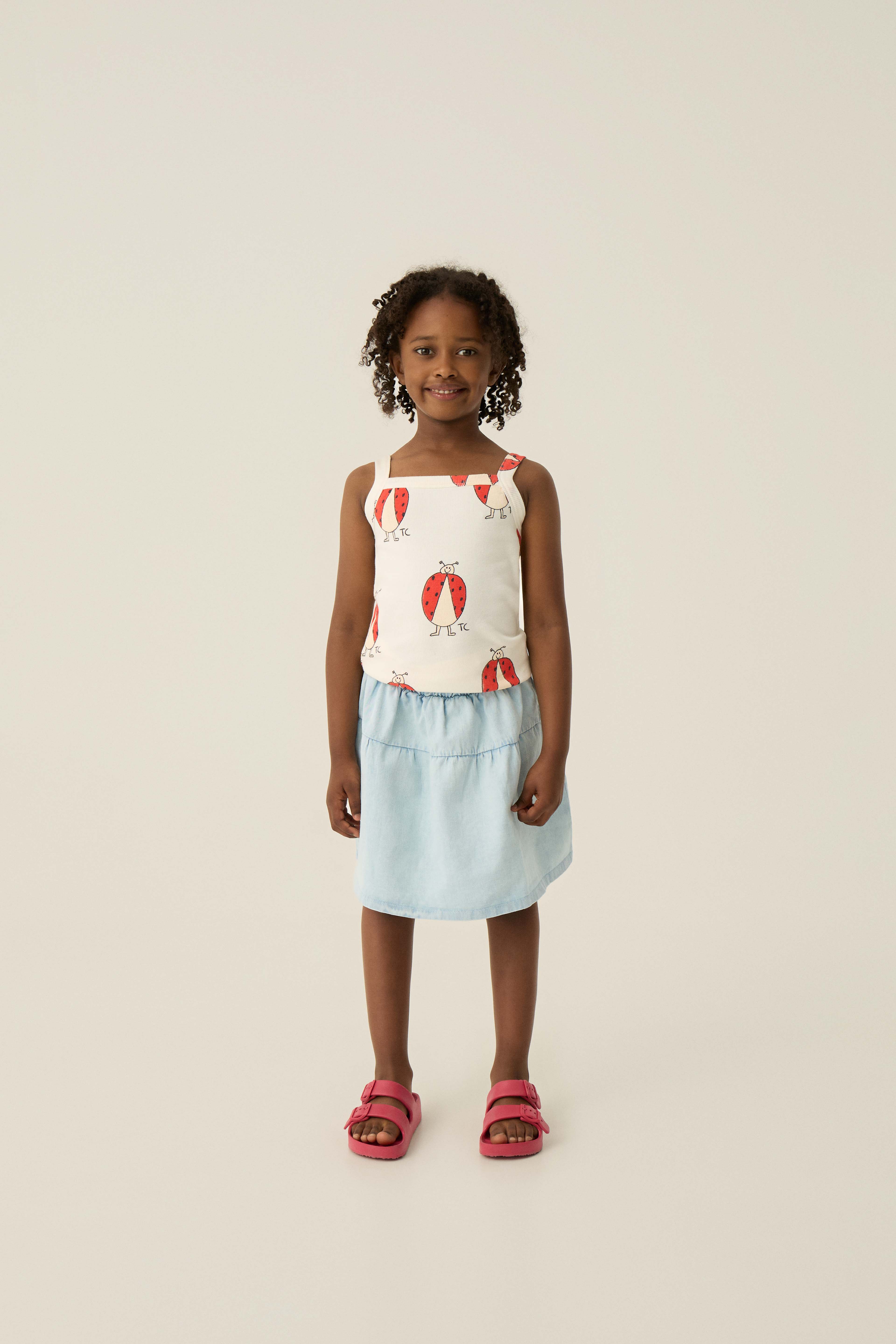 Light Blue Denim Skirt - Light Blue
