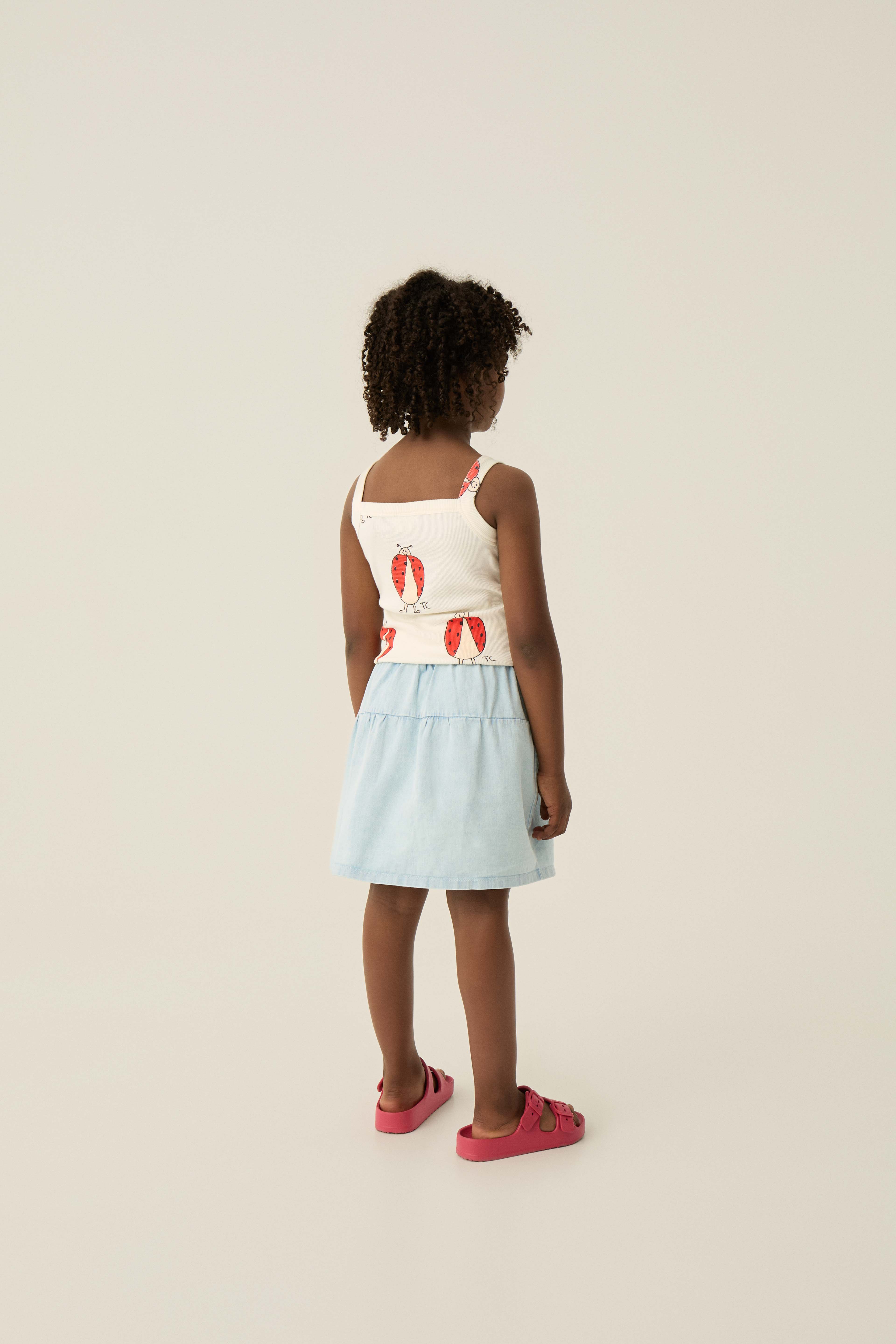 Light Blue Denim Skirt - Light Blue