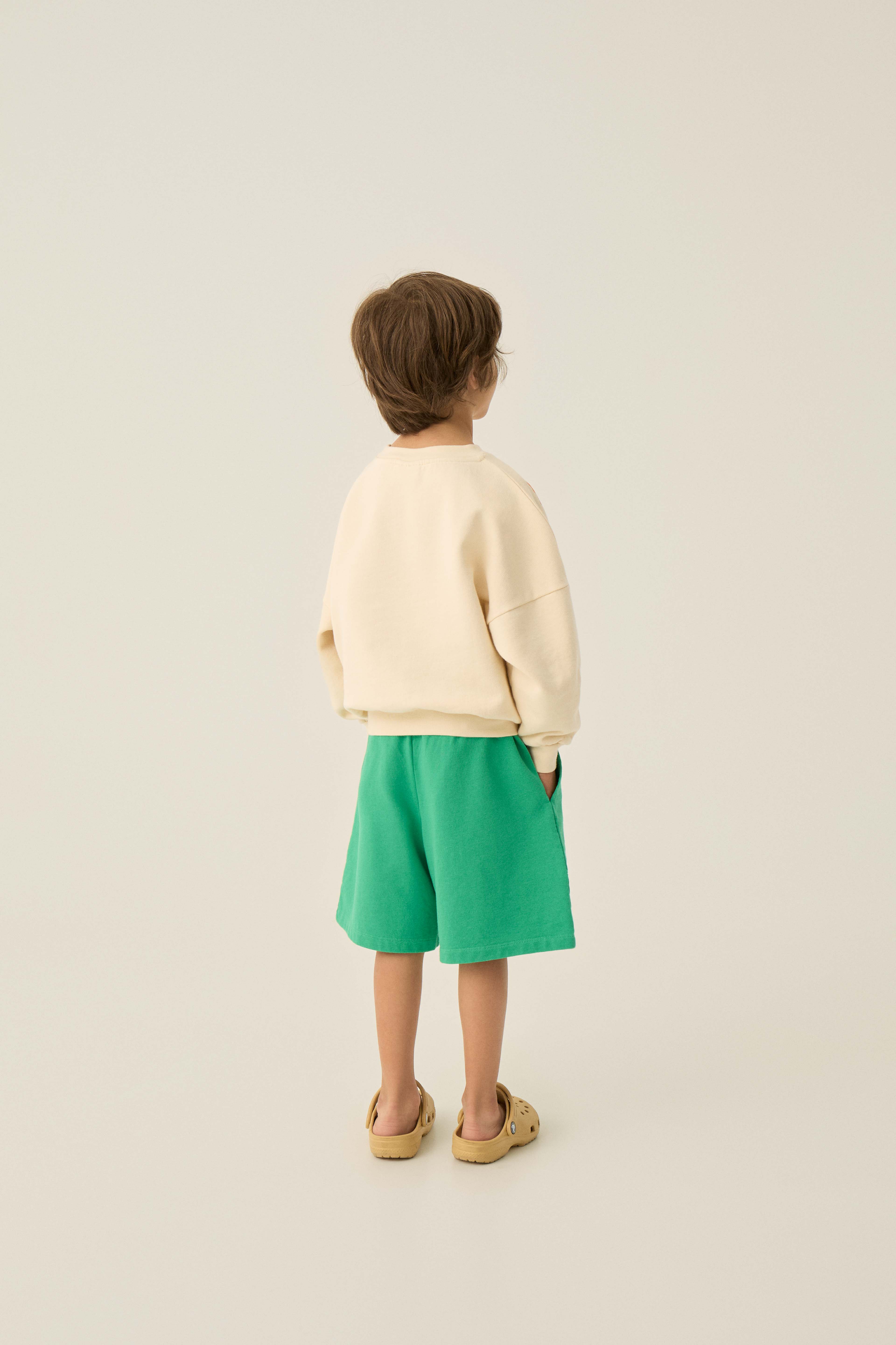 Green Washed Shorts - Green