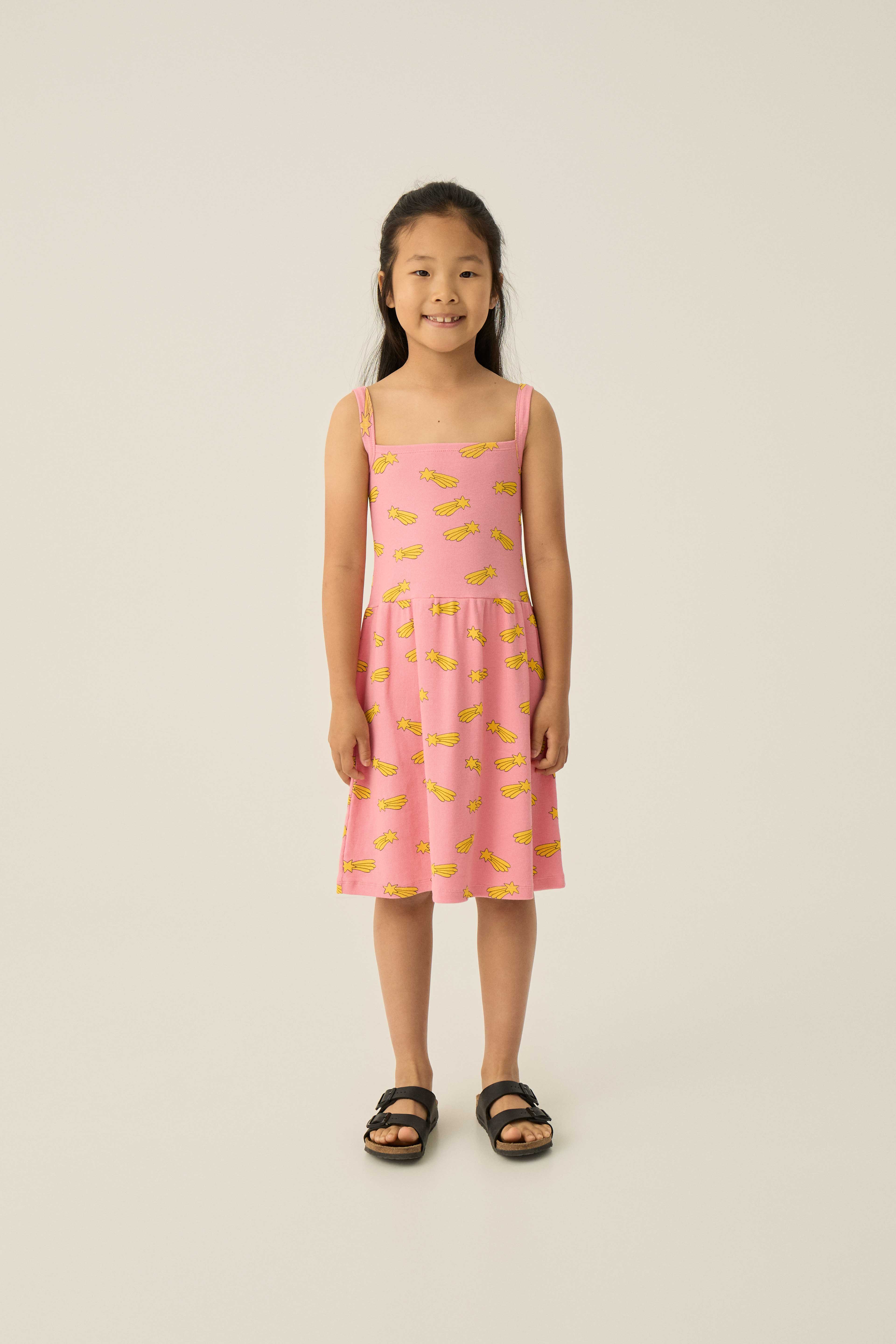 Falling Stars Allover Dress - Pink
