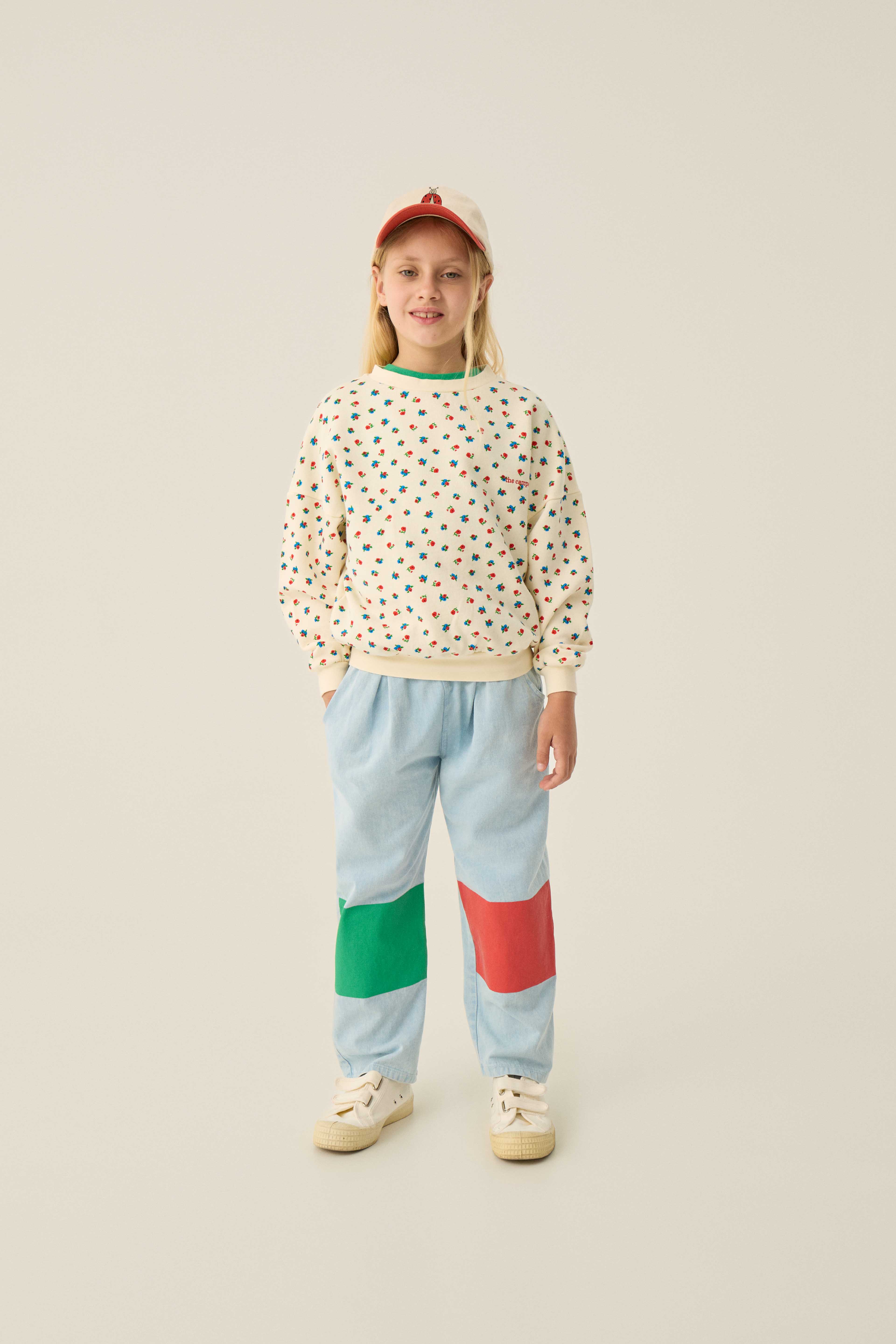 Small Flowers Allover Sweatshirt - Ecru