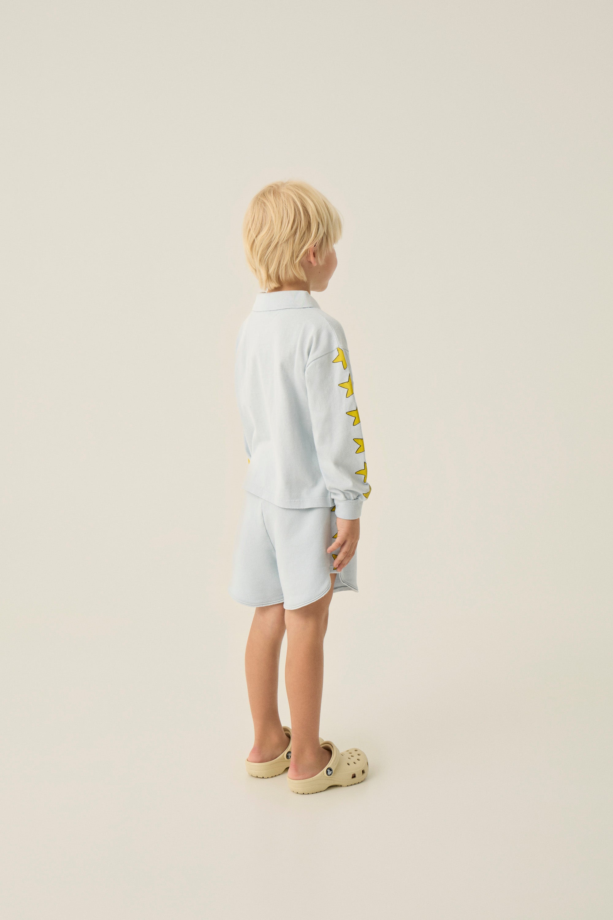 Stars Washed Shorts - Light Blue