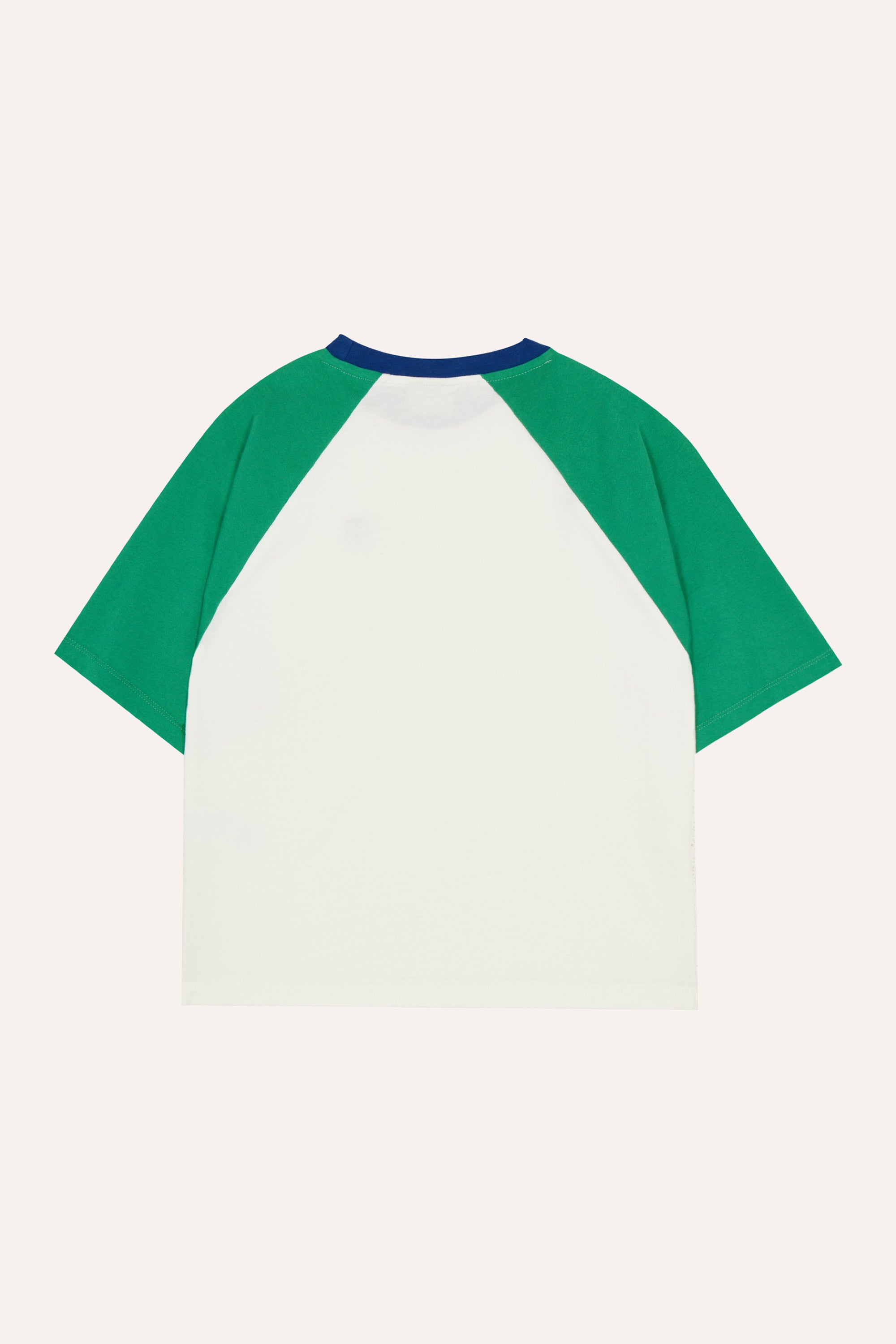 Color Block Green T-Shirt - Ecru