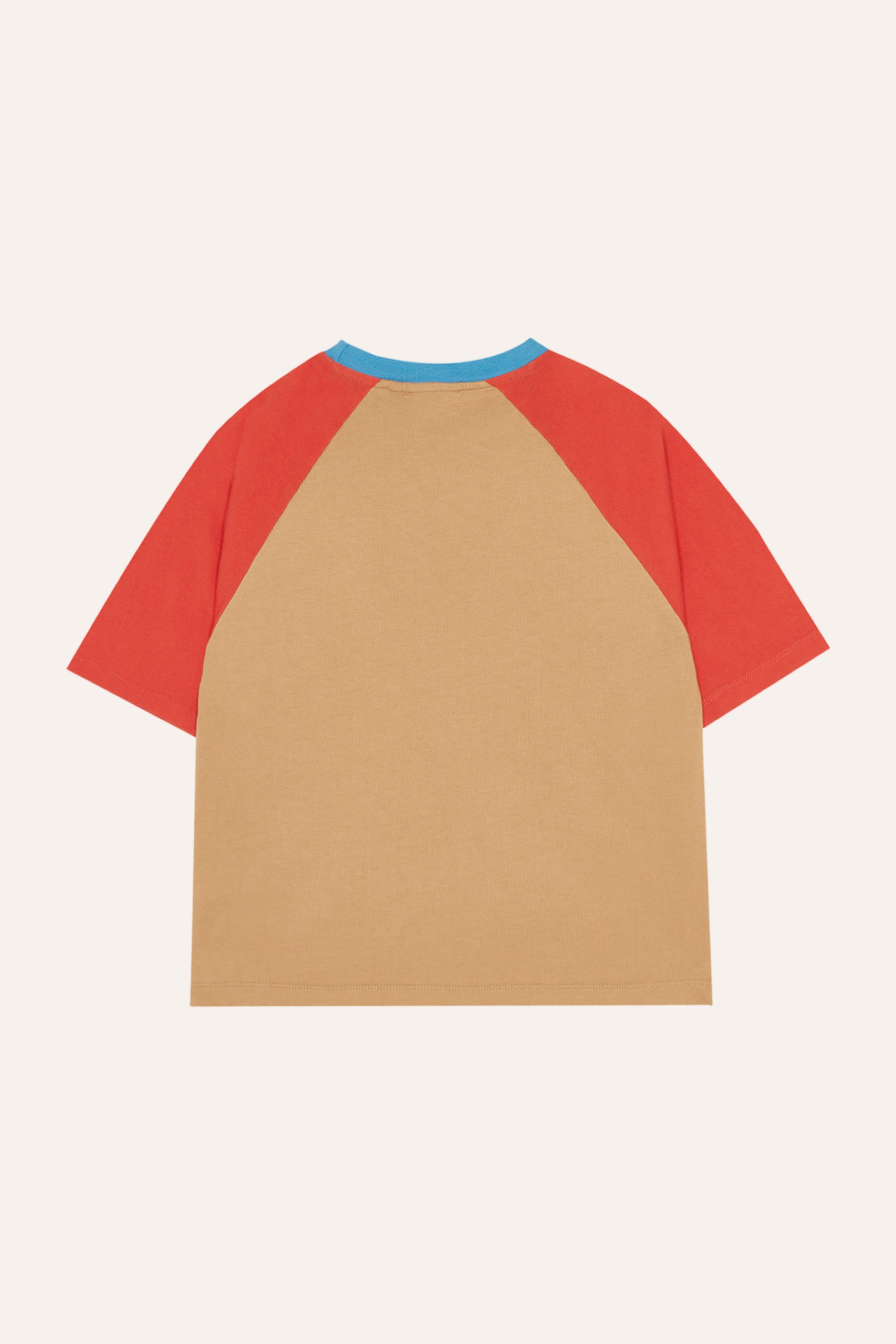 Color Block Red T-Shirt - Camel