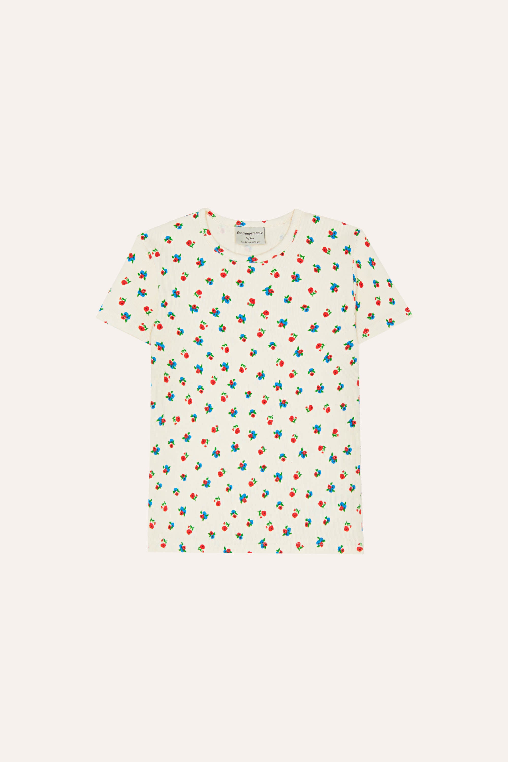 Small Flowers Allover T-Shirt - Ecru
