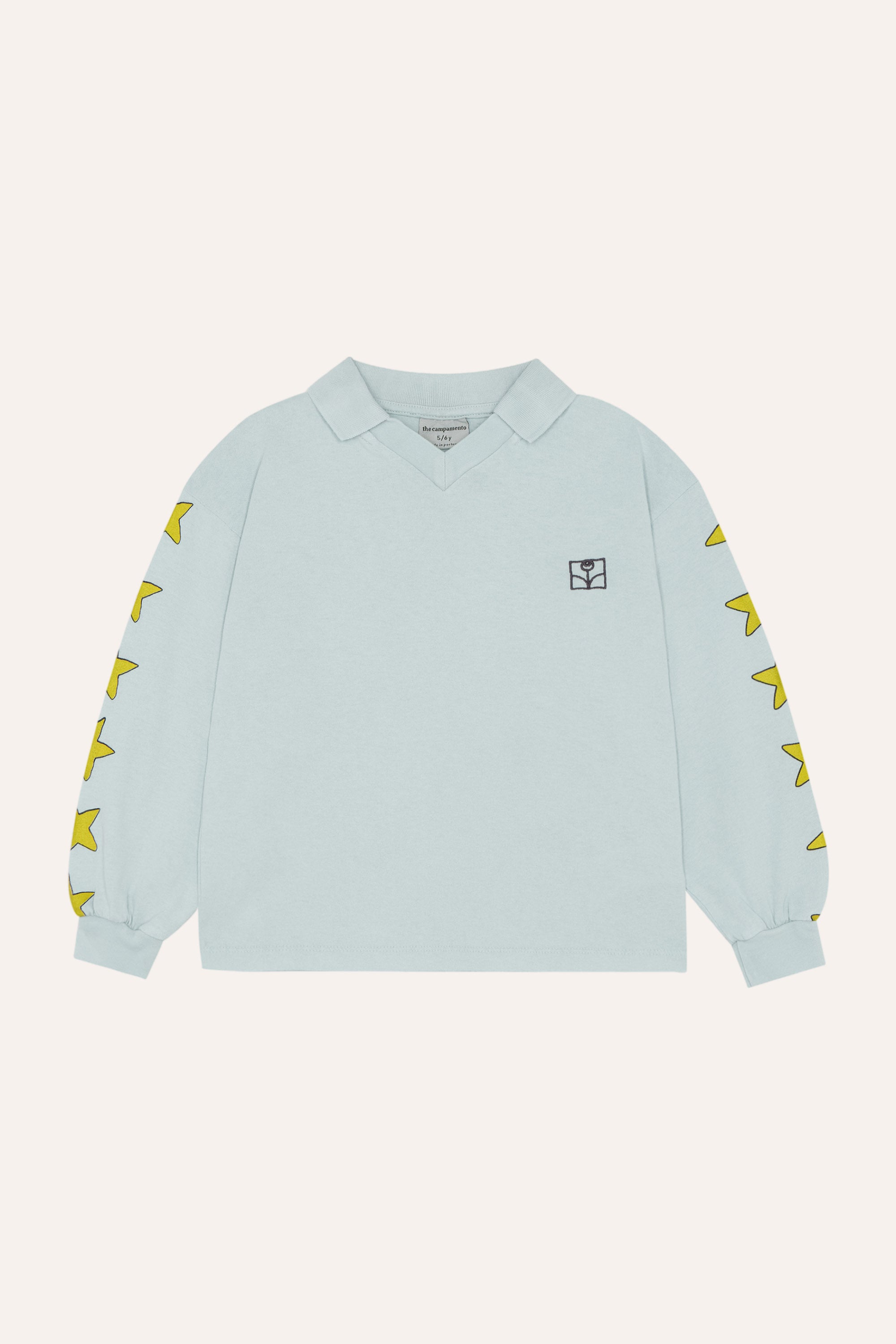 Stars Washed Polo - Light Blue