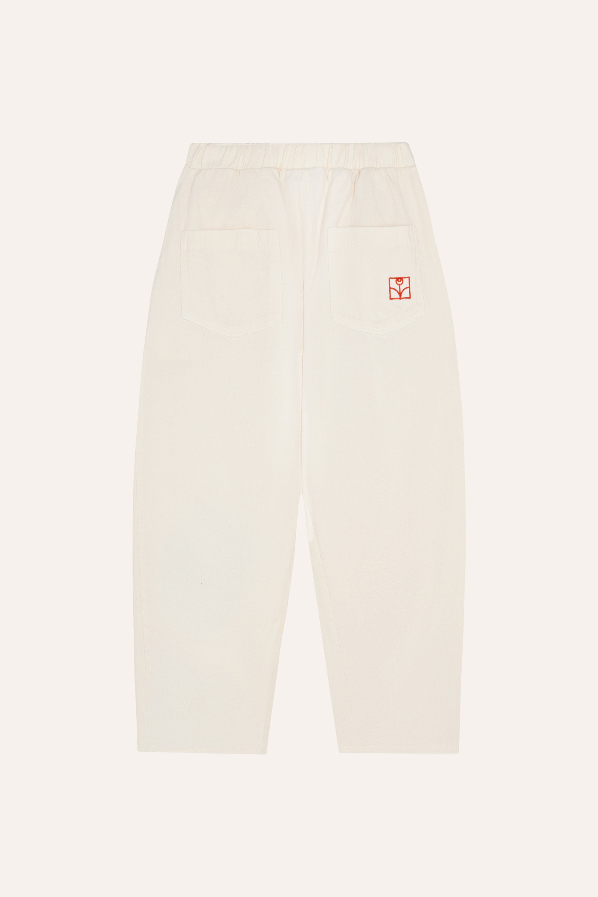 Bicolor Patches Ecru Trousers - Ecru