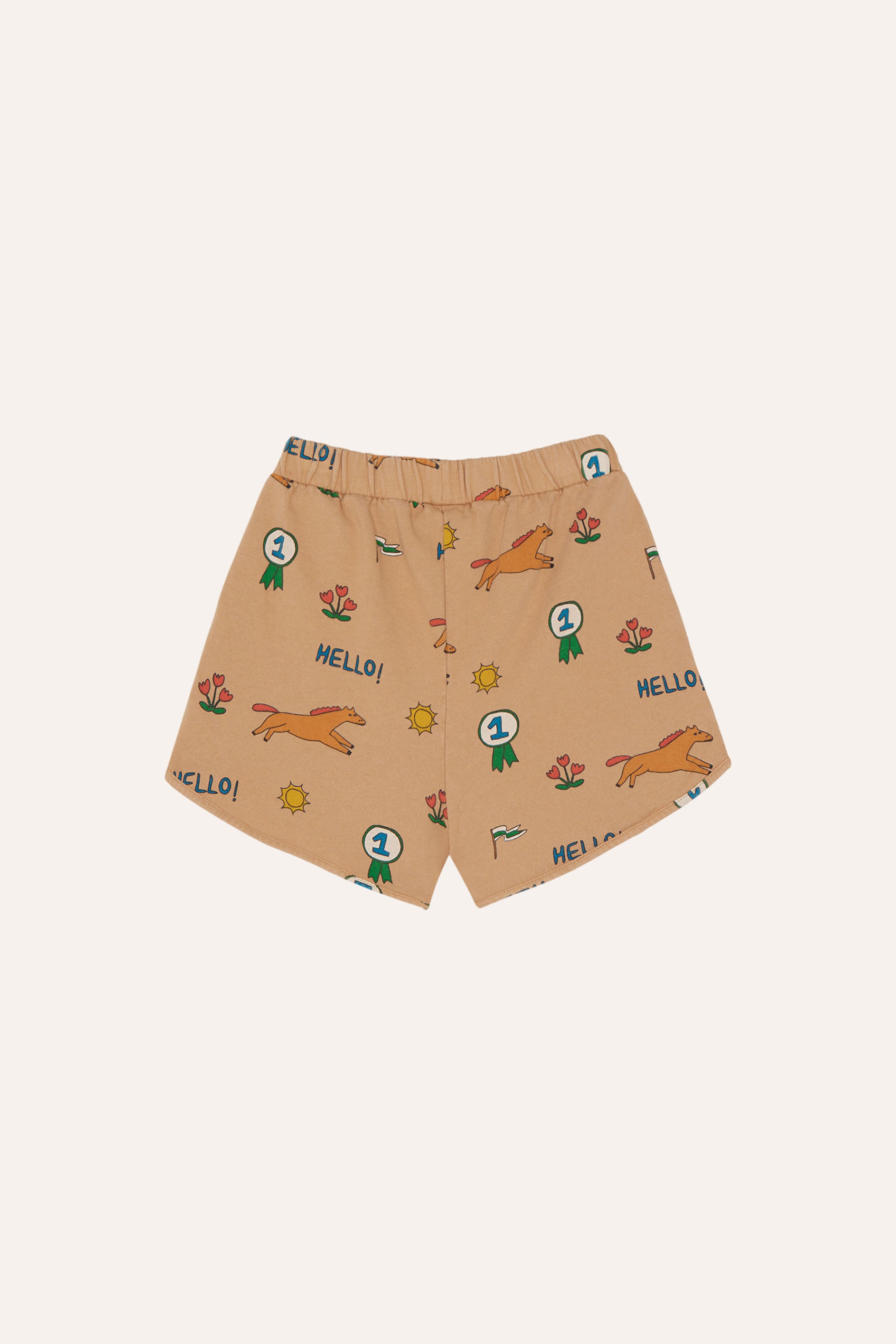 Horses Allover Shorts - Camel