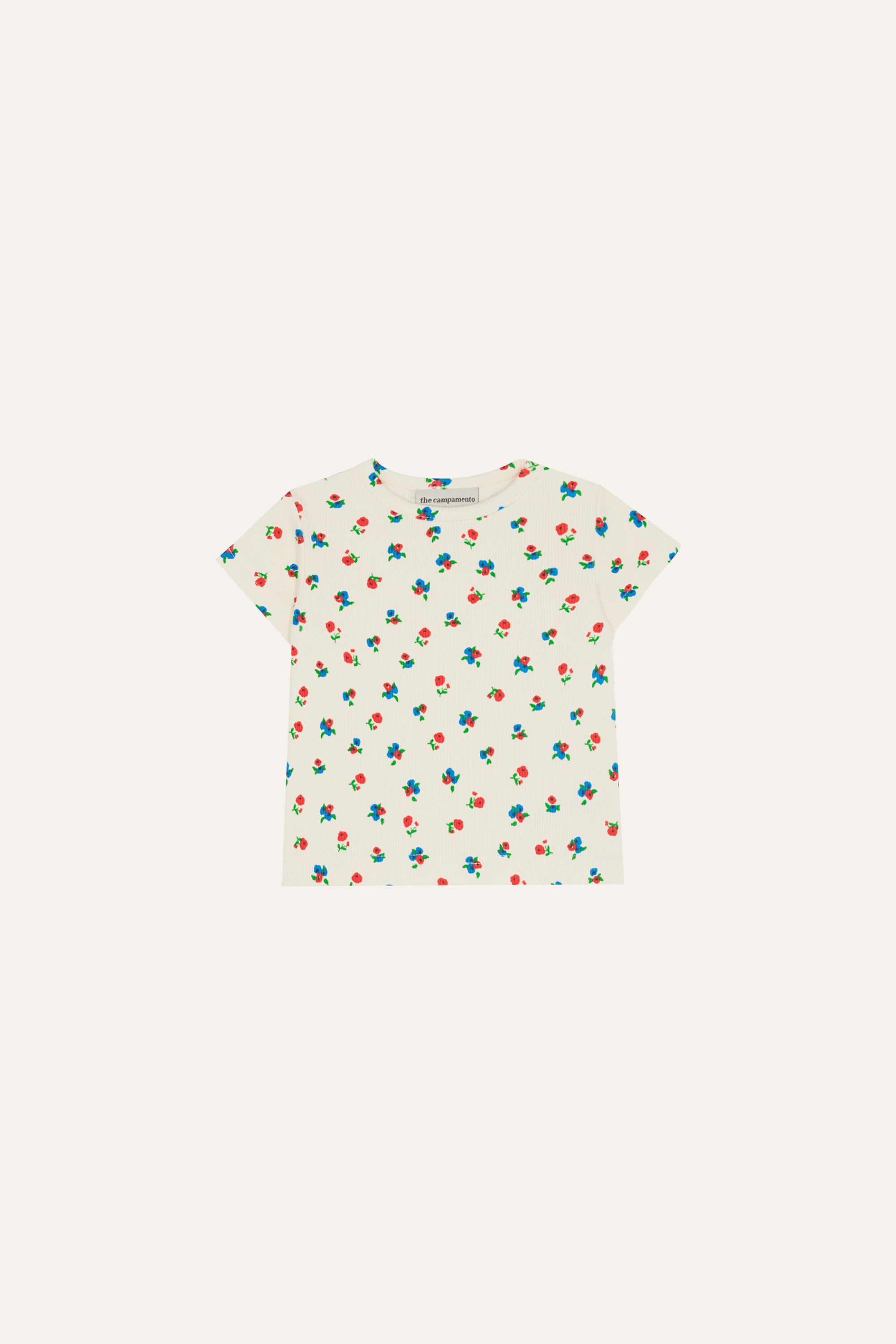 Small Flowers Allover Baby T-Shirt - Ecru