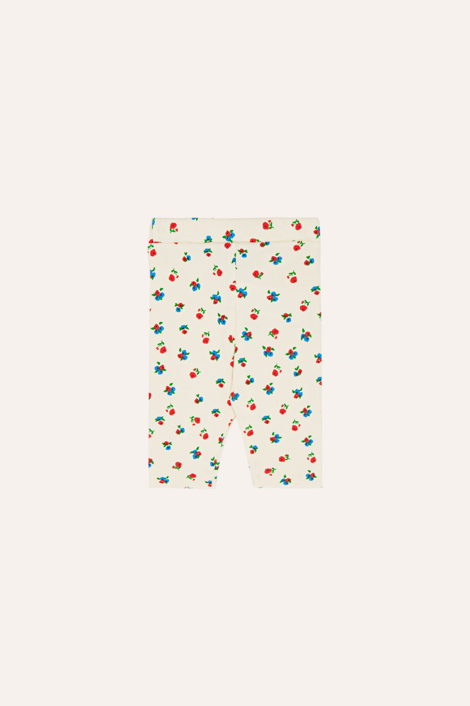 Small Flowers Allover Baby Leggings - Ecru