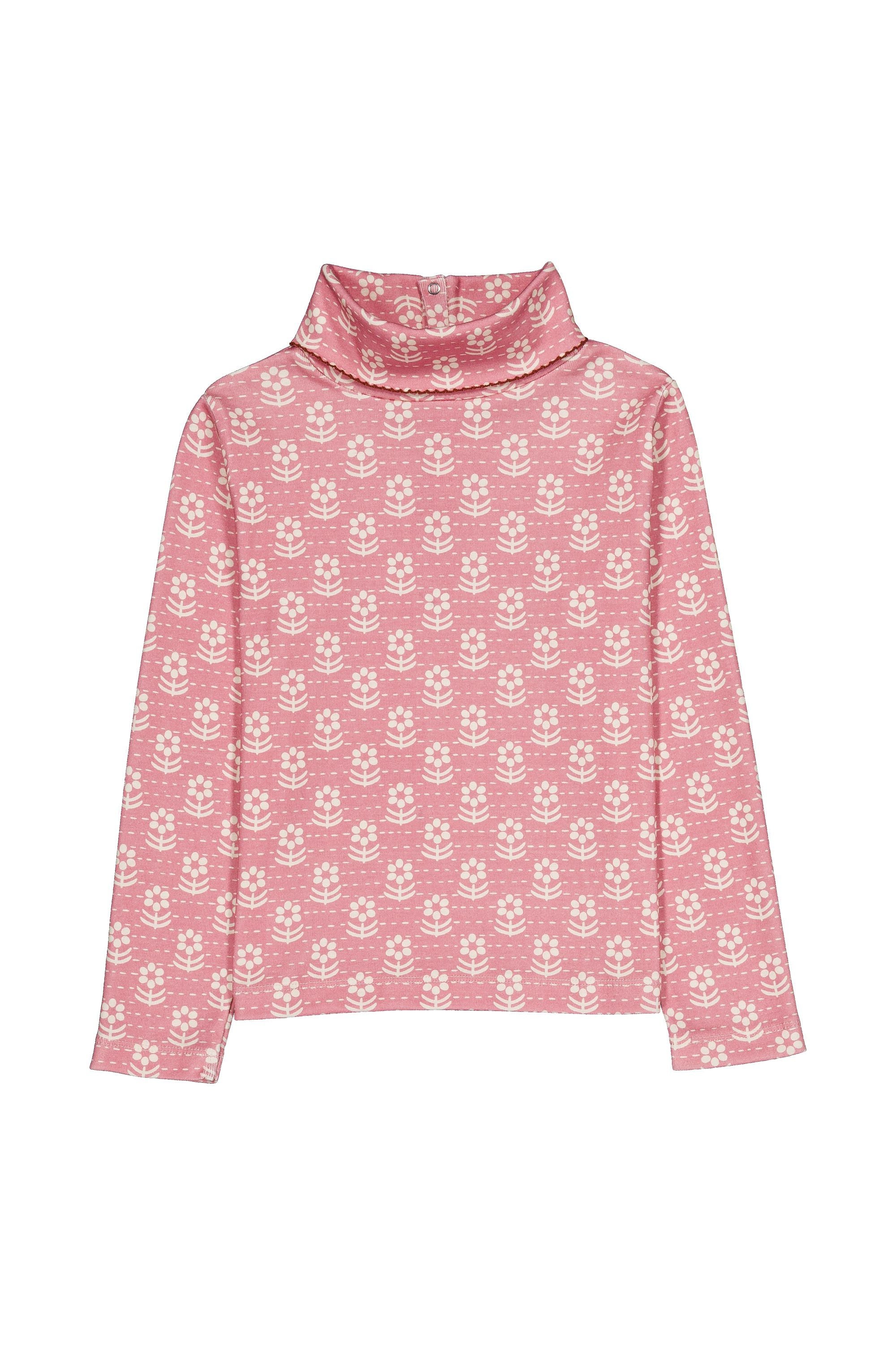Twiggy Turtleneck - Snowdrop Rose
