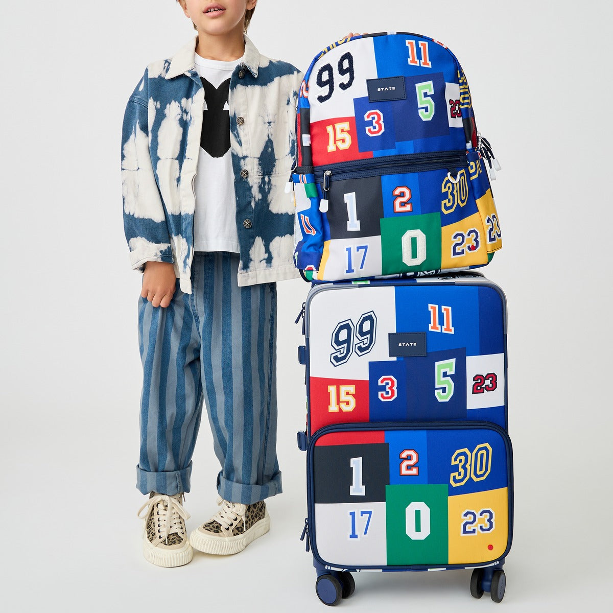 Logan Carry-On Suitcase - Varsity Numbers