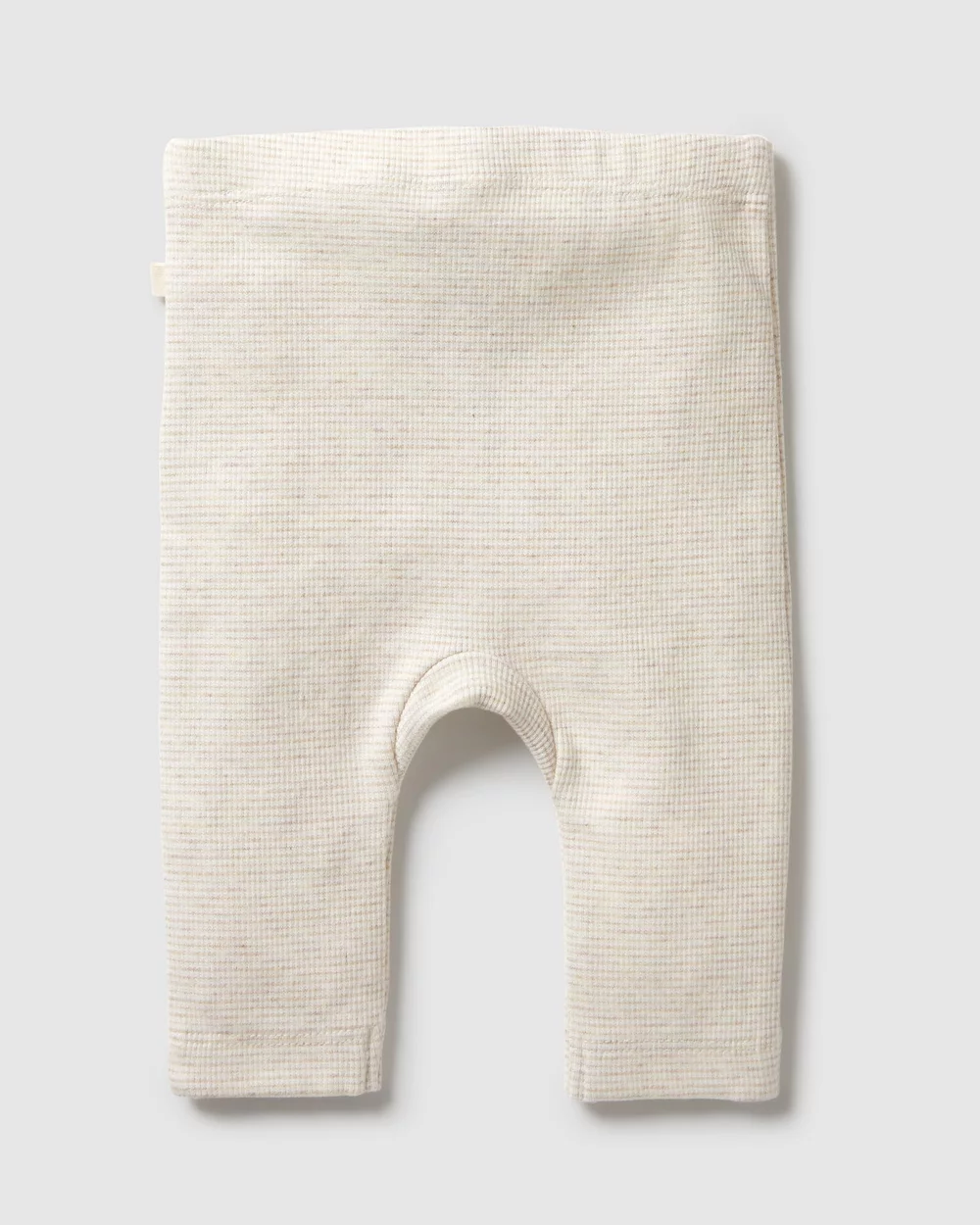 Oatmeal Organic Stripe Rib Legging