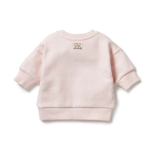 Pink Organic Quilted Sweat