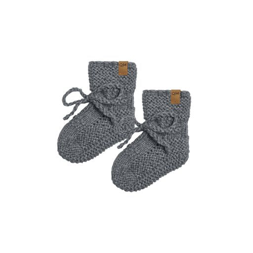KNIT BOOTIES || NAVY HEATHERED