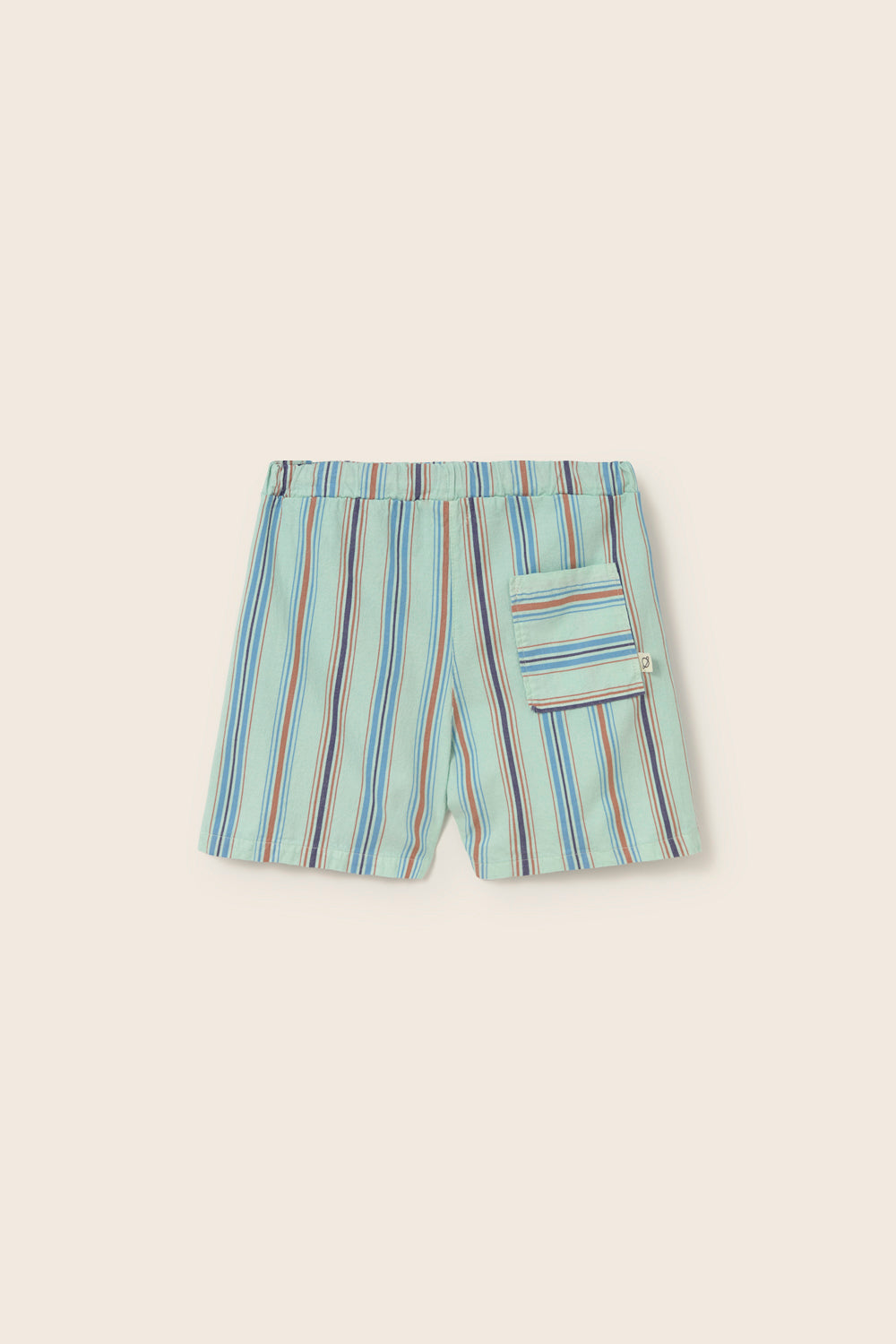 Zion Striped Cotton Bermuda Shorts - Aqua