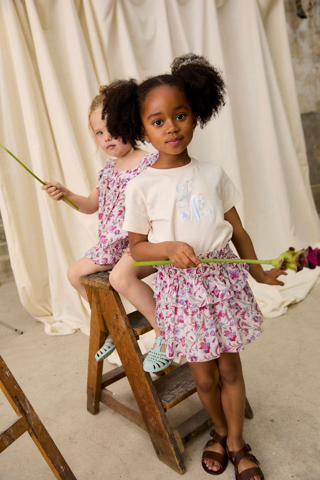 Skirt Roumia - Cream Floral Haven