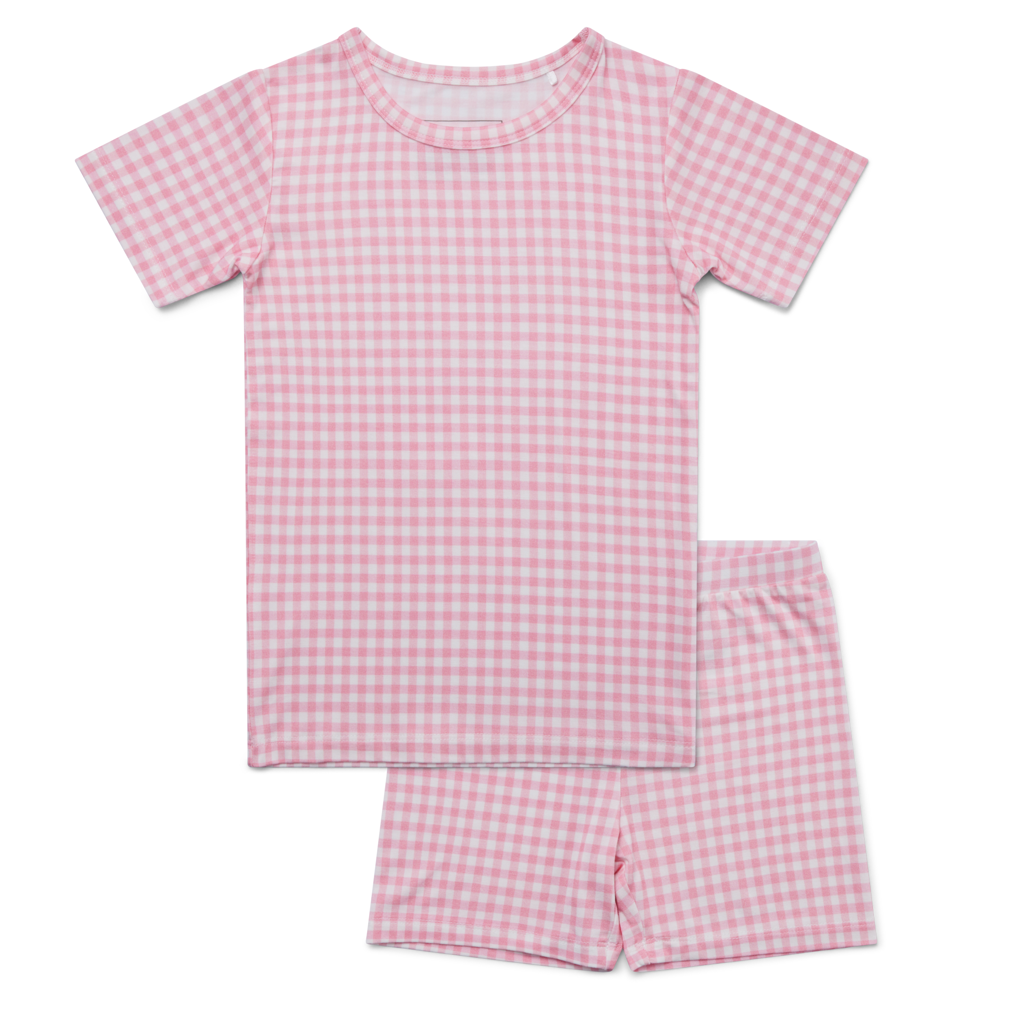 Sugar Gingham Short Sleeve & Shorts Bamboo Toddler Pajama Set