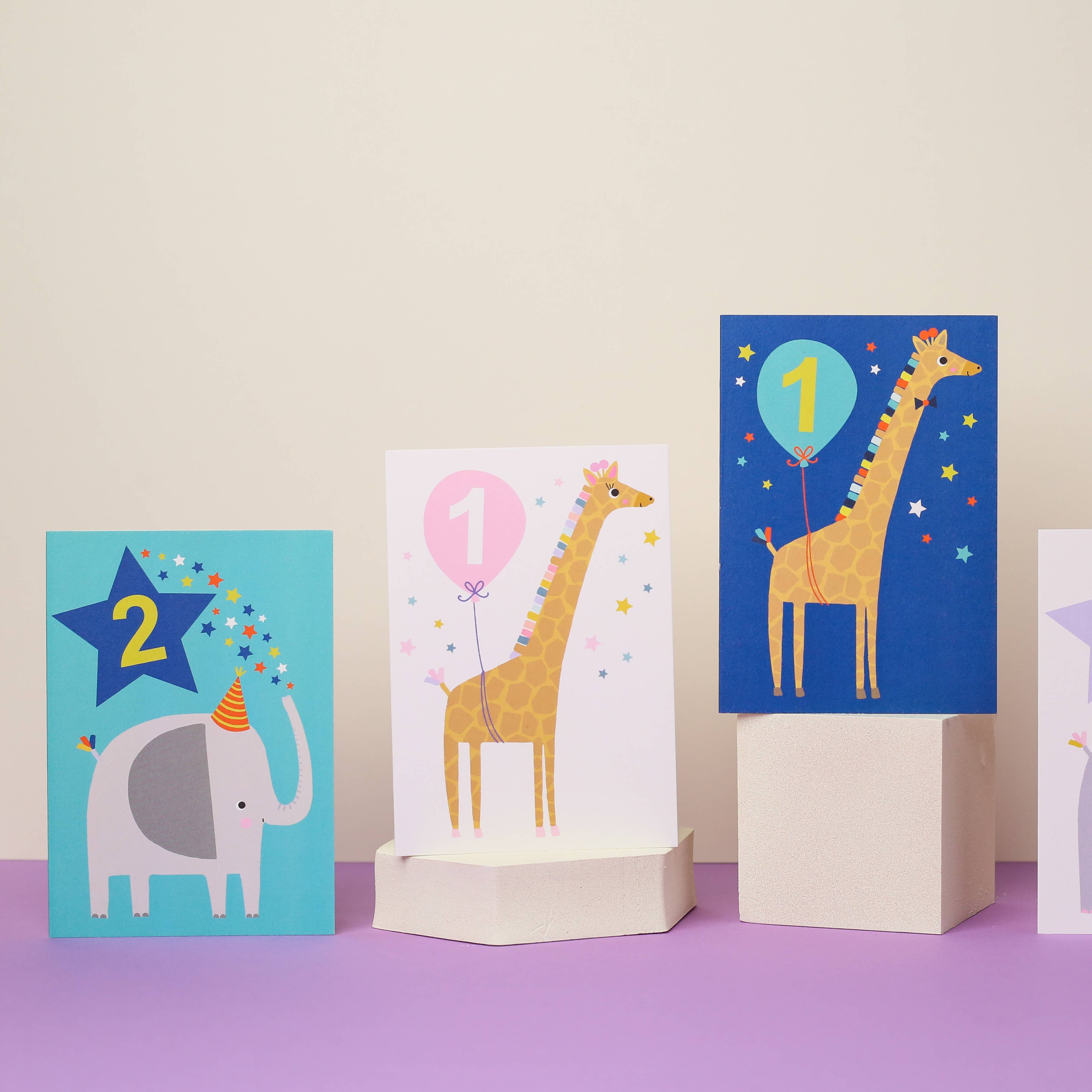 Age 1 Pink Kid's Birthday Card