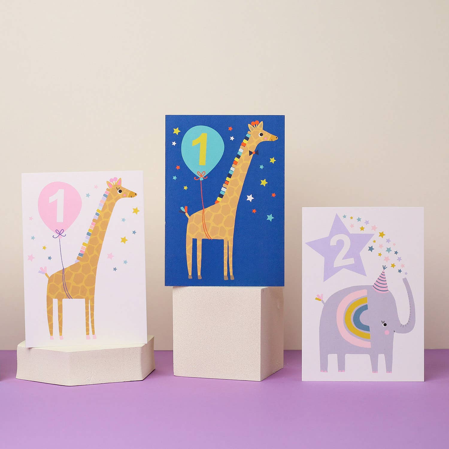 Age 1 Pink Kid's Birthday Card