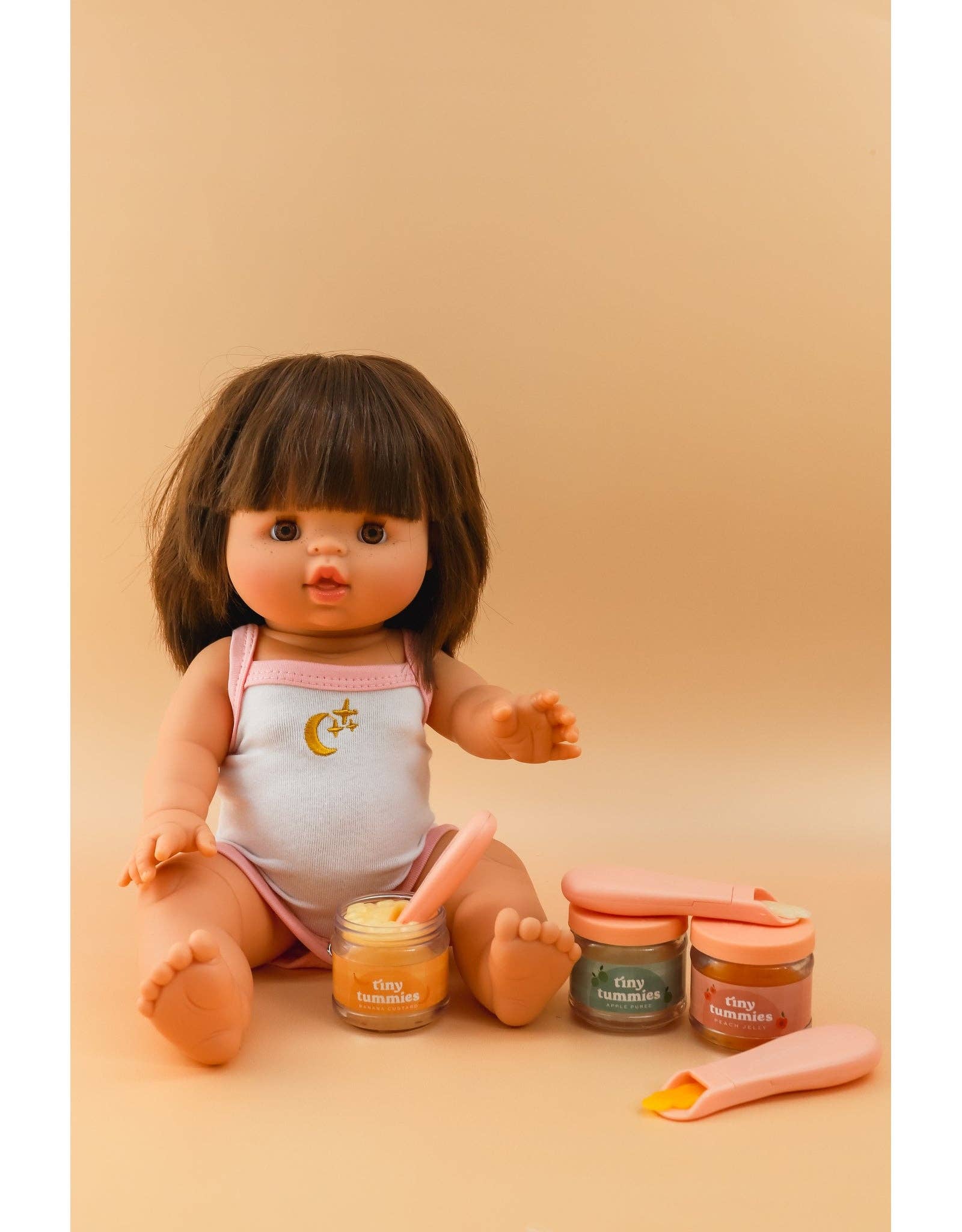 Tiny Tummies - Apple jelly food - Jar and spoon