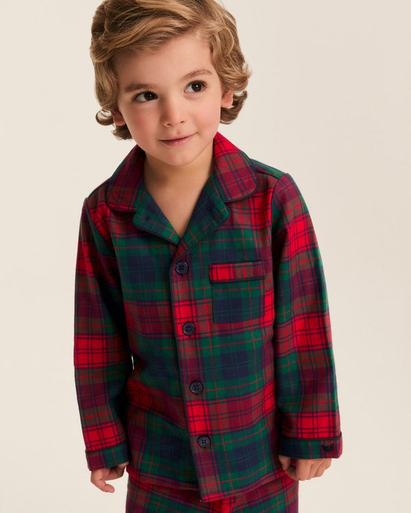 Children’s Twill Pajama Set - Tartan Red