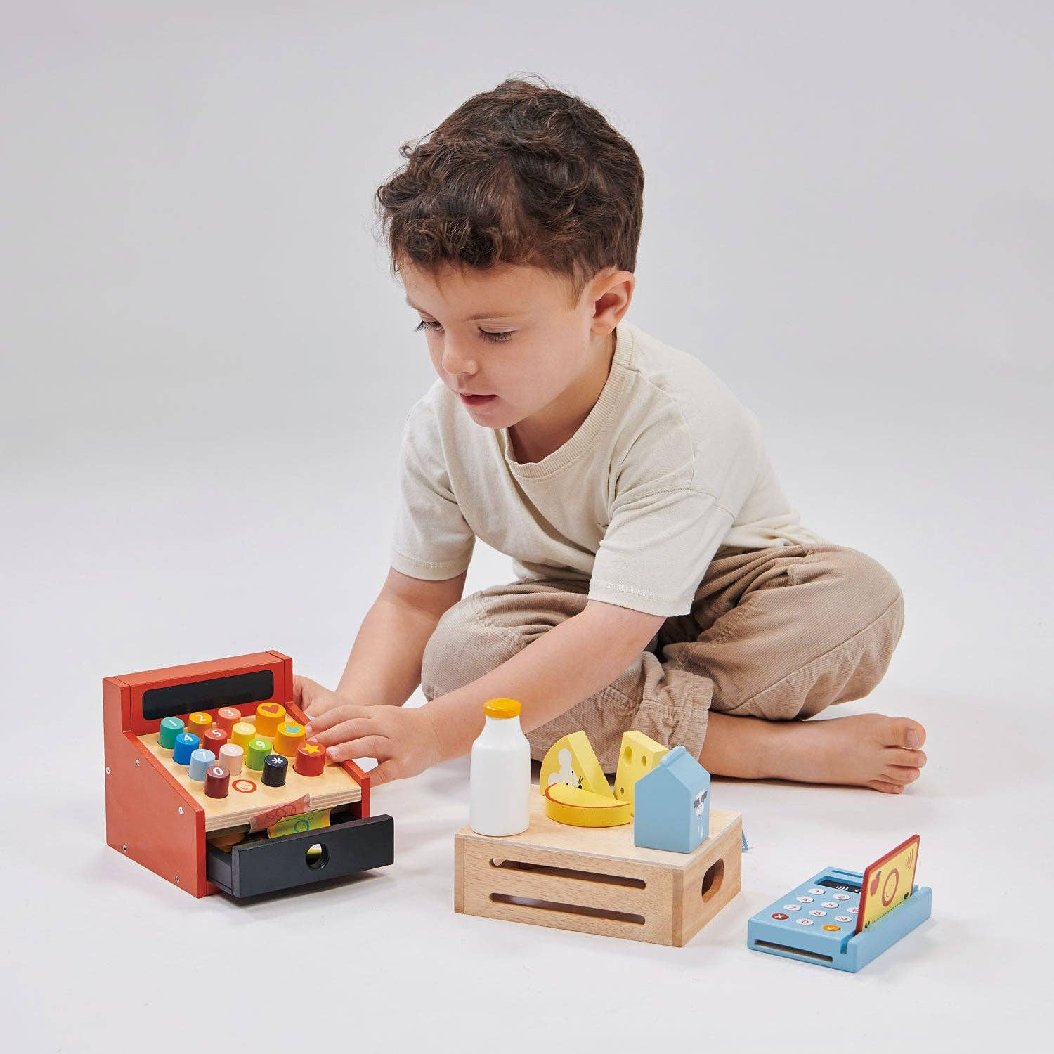 Red Till Toy Set with Squishy Buttons