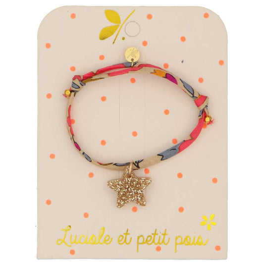 Liberty bracelet - Betsy fluorescent tea (gold star)