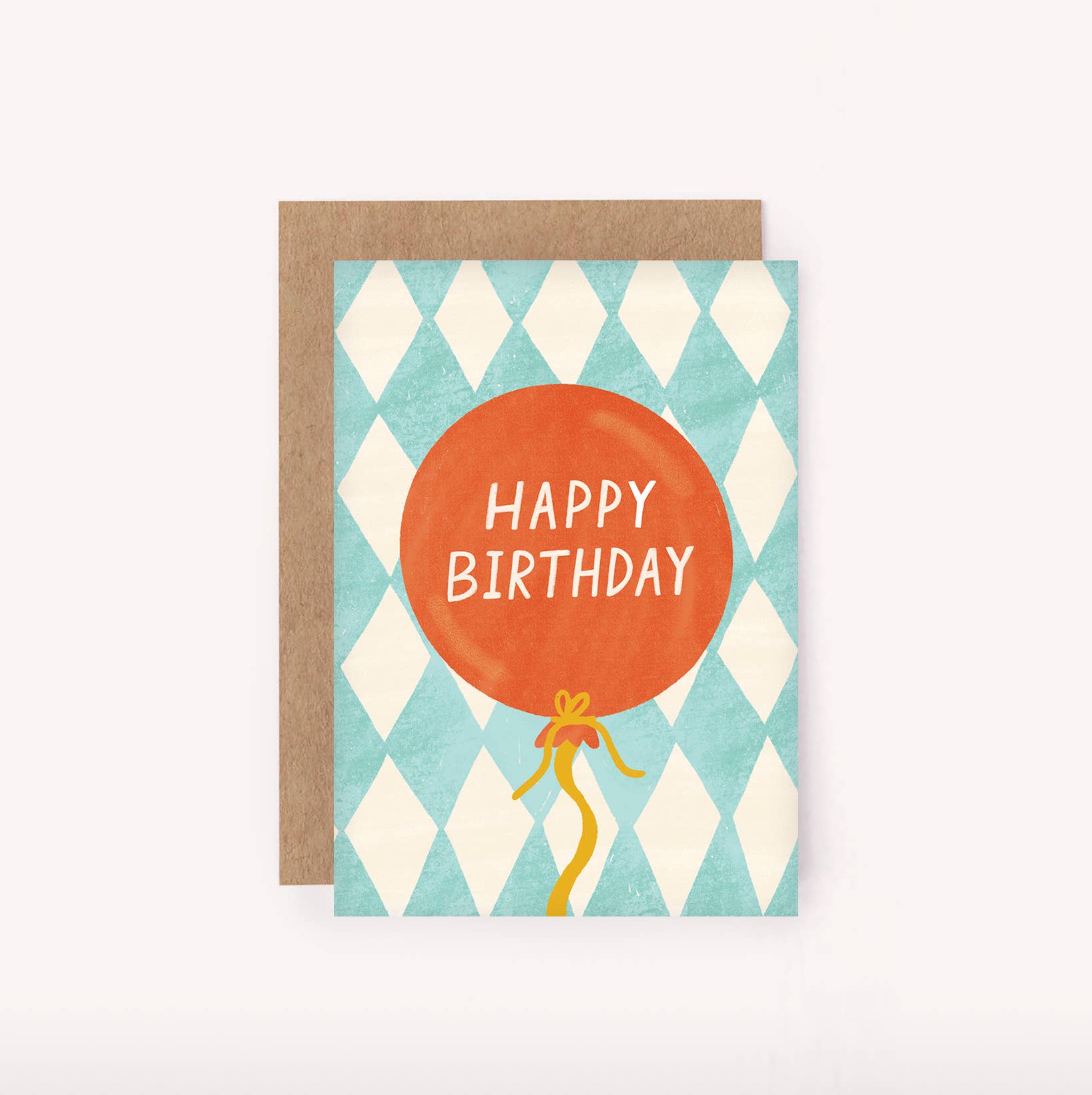 Birthday Balloon Mini Card - Illustrated Bday Greeting Card