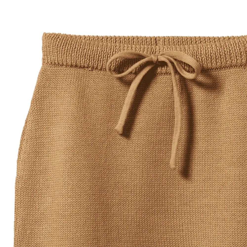 Merino Knit Footed Set - Caramel