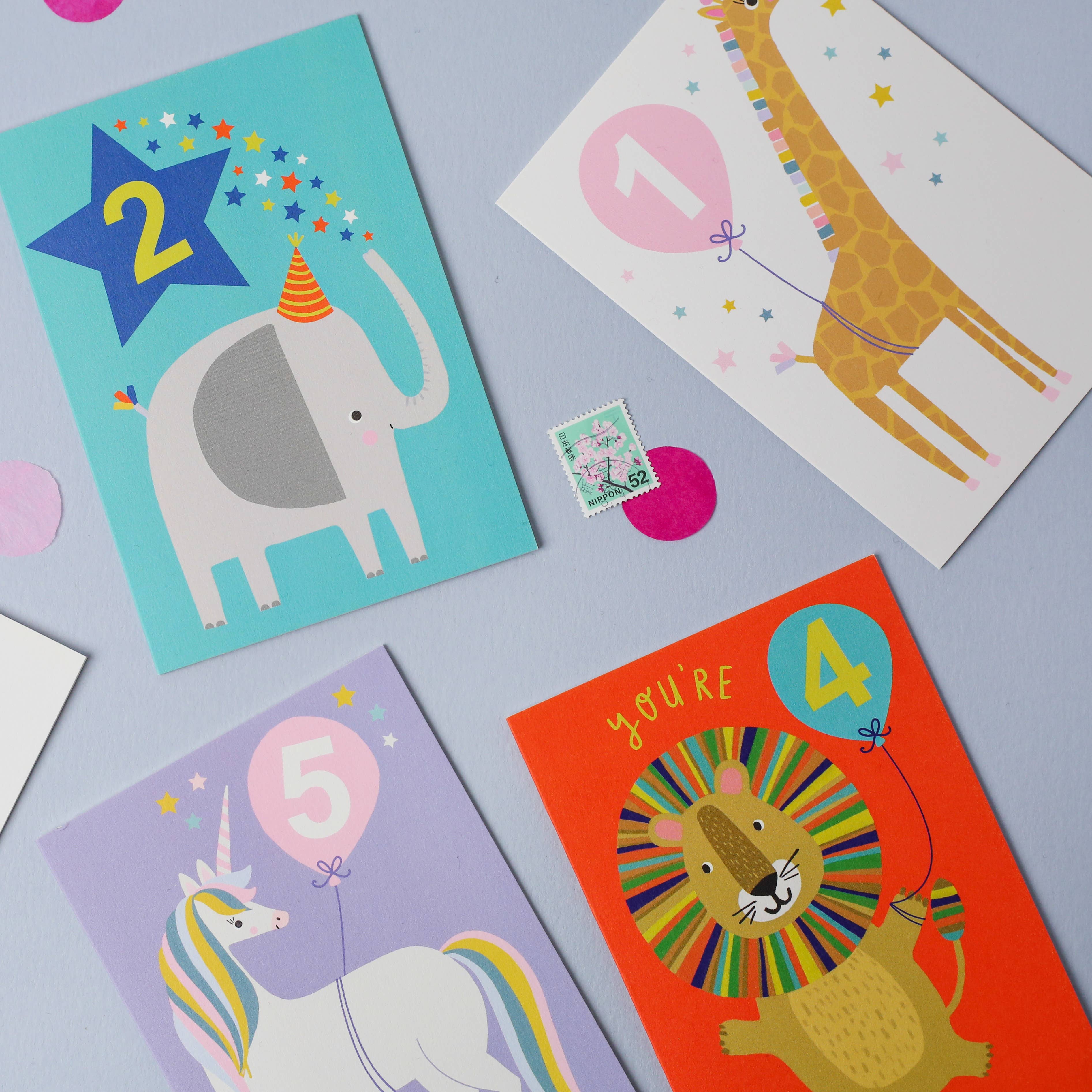 Age 1 Pink Kid's Birthday Card