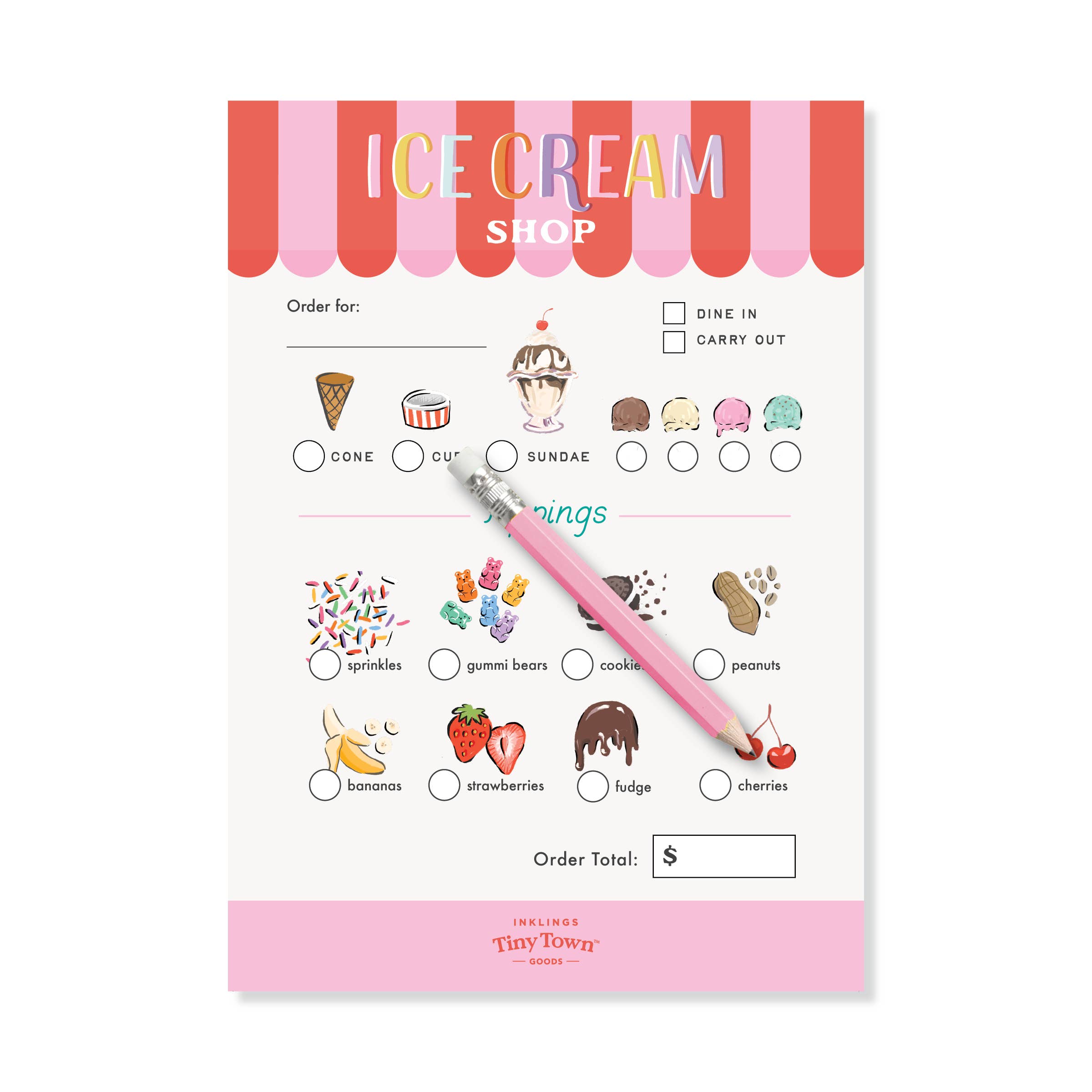 Tiny Town™ Play Notepad - Ice Cream Shop