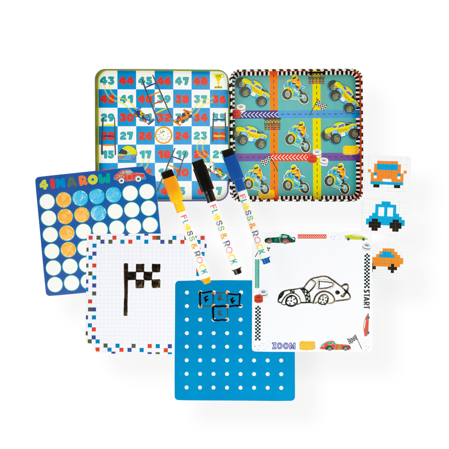 Magnetic Fun & Games Tin - Cars