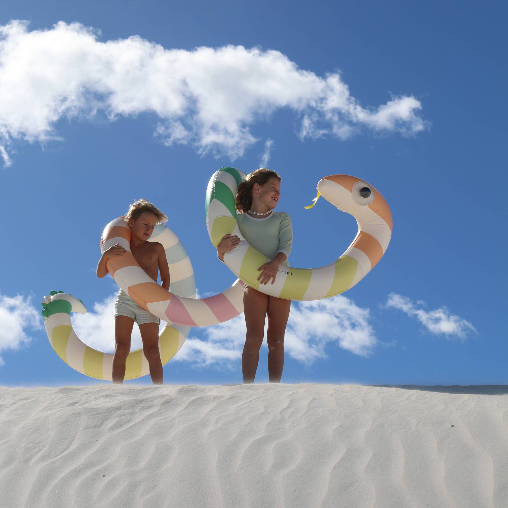Giant Inflatable Noodle Poolside Sorbet Stripe