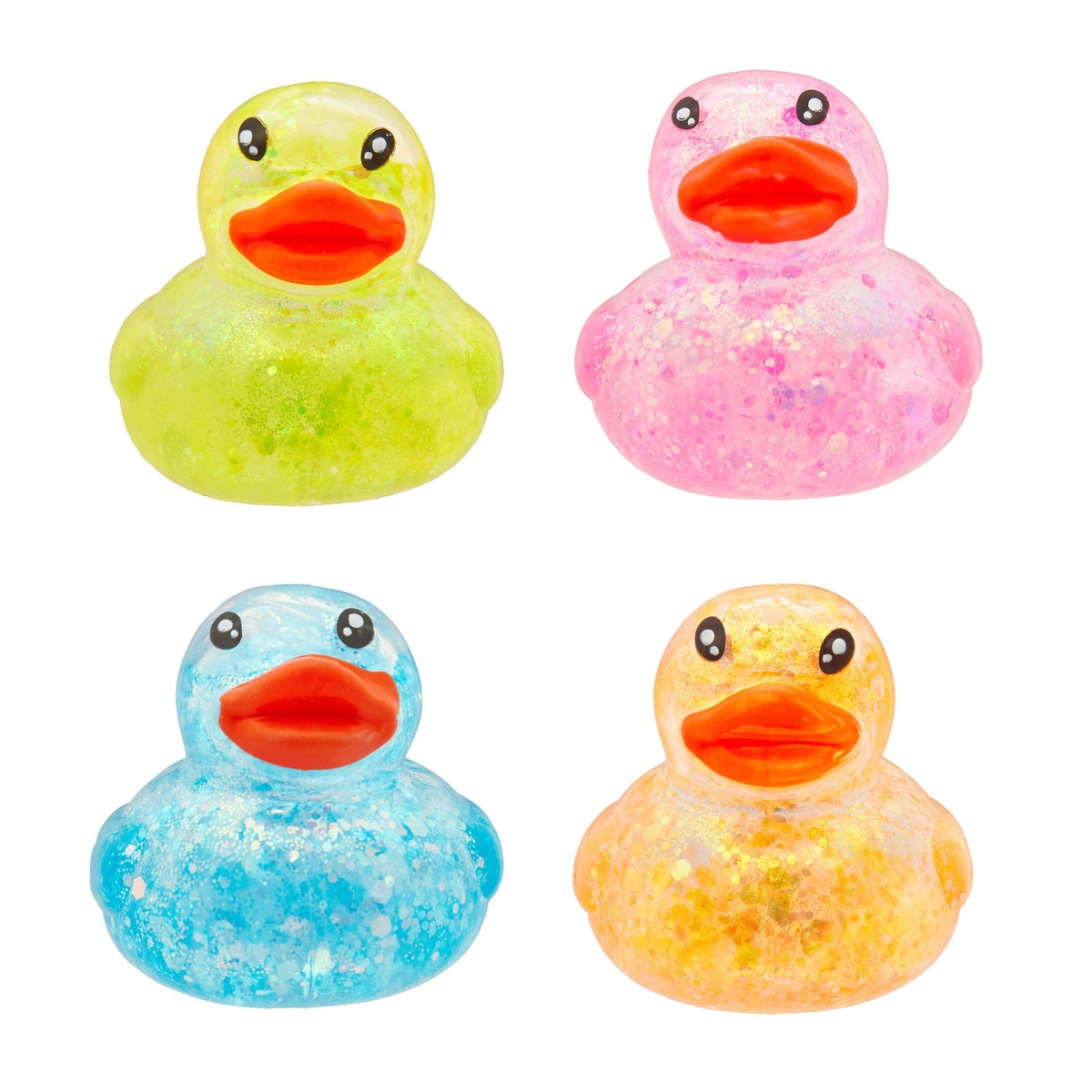Squishy Glitter Ducks Fidget Toy (4 pack)