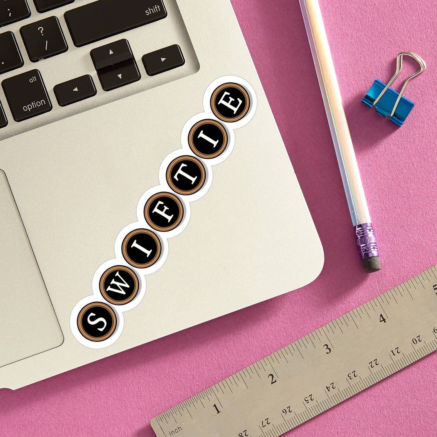Swiftie Typewriter Keys Die Cut Sticker