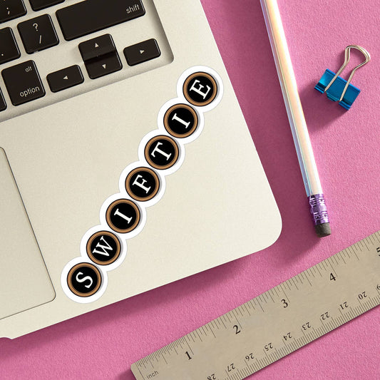 Swiftie Typewriter Keys Die Cut Sticker