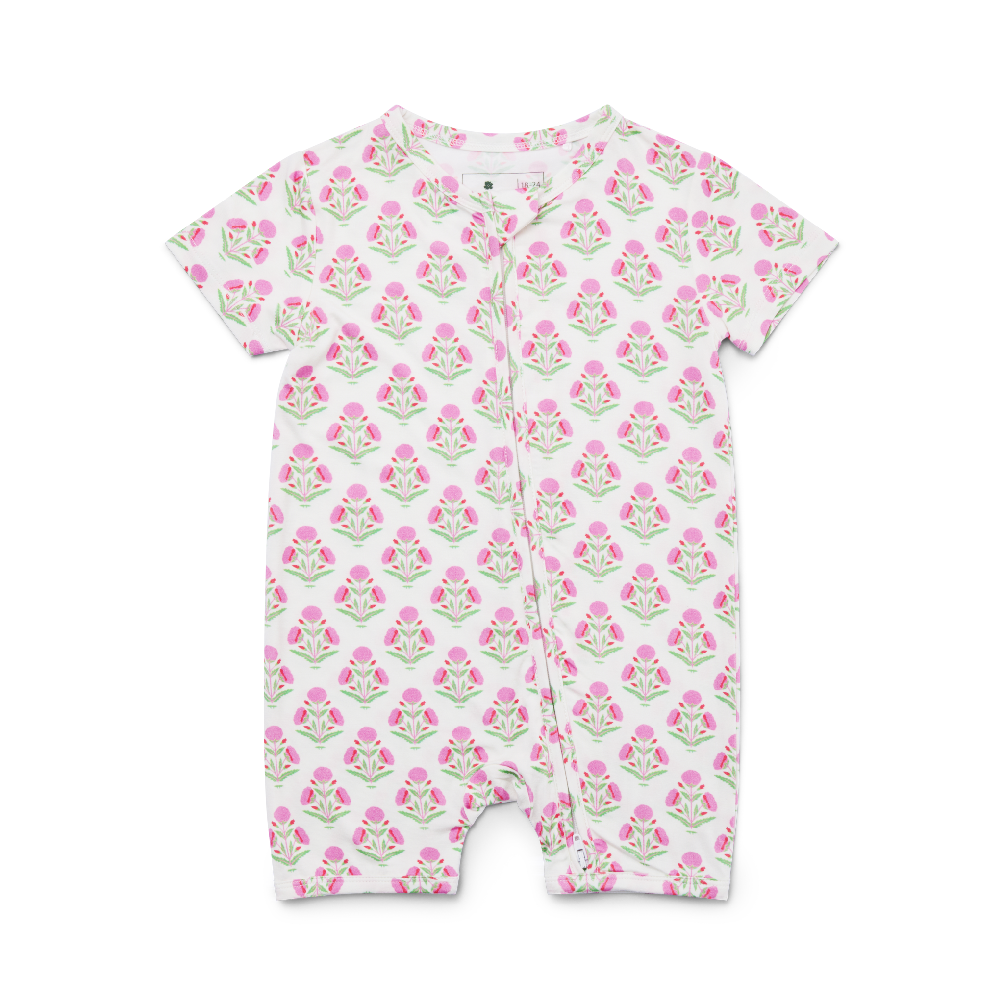 Pink Posy Short Sleeve & Shorts Bamboo Sleeper