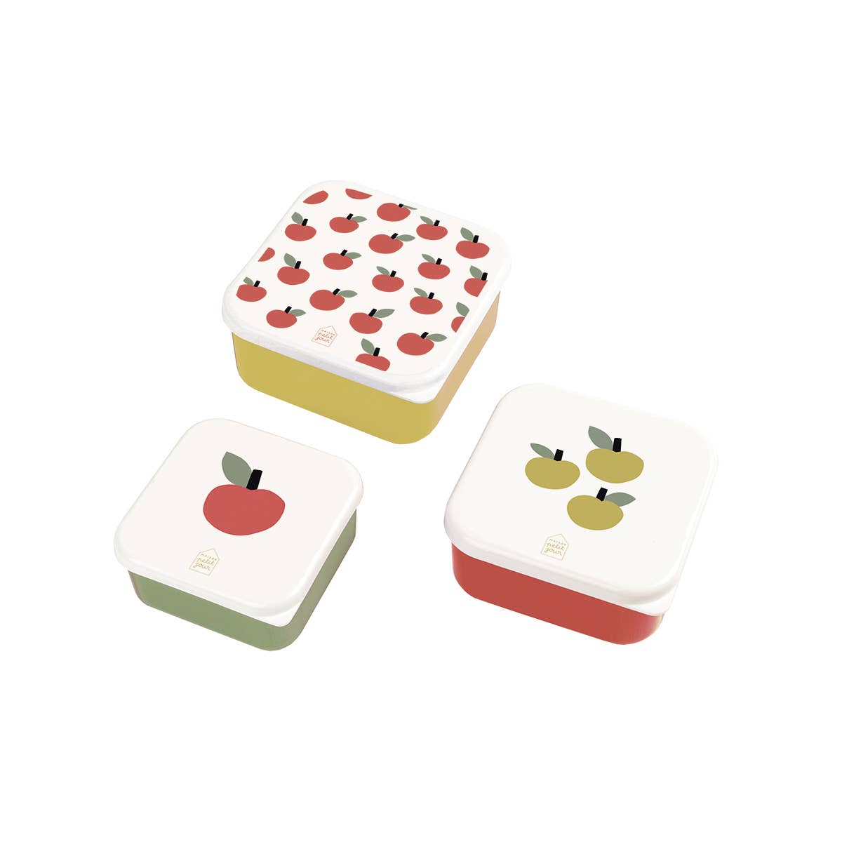 Set of 3 lunch boxes Apples