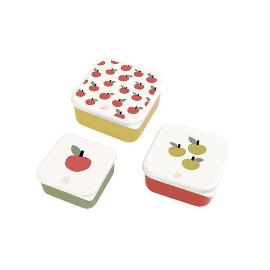 Set of 3 lunch boxes Apples