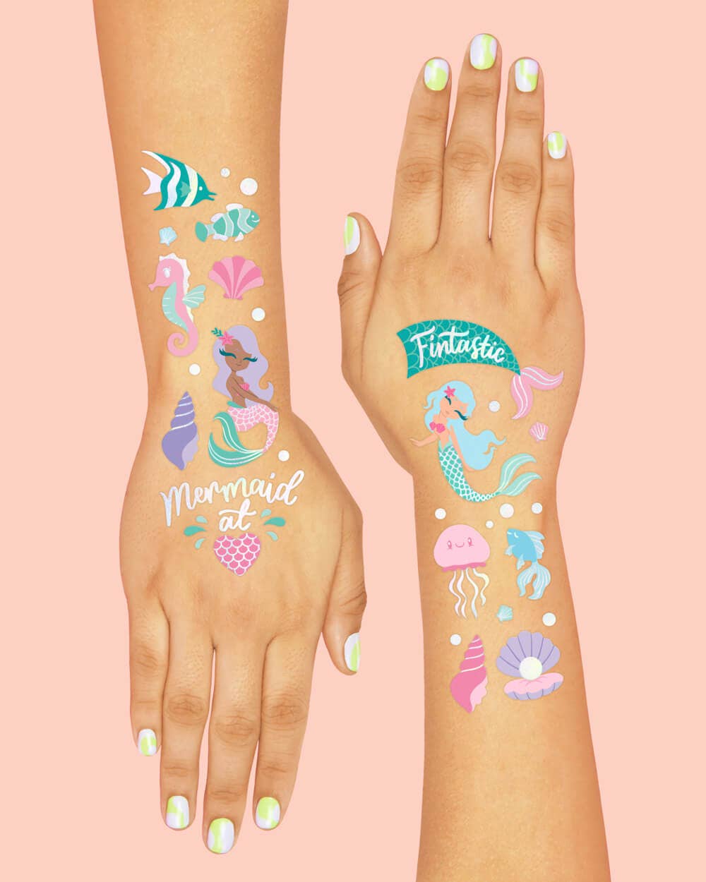 Under the Sea Temporary Tattoos | Mermaid, Ocean, Birthday