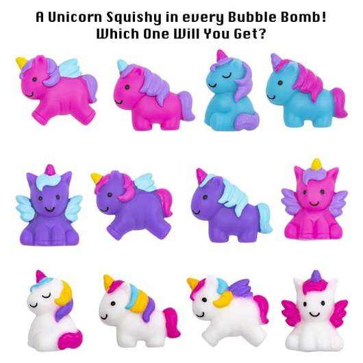 Unicorn Kids Bath Bombs Gift Set with Toys Inside