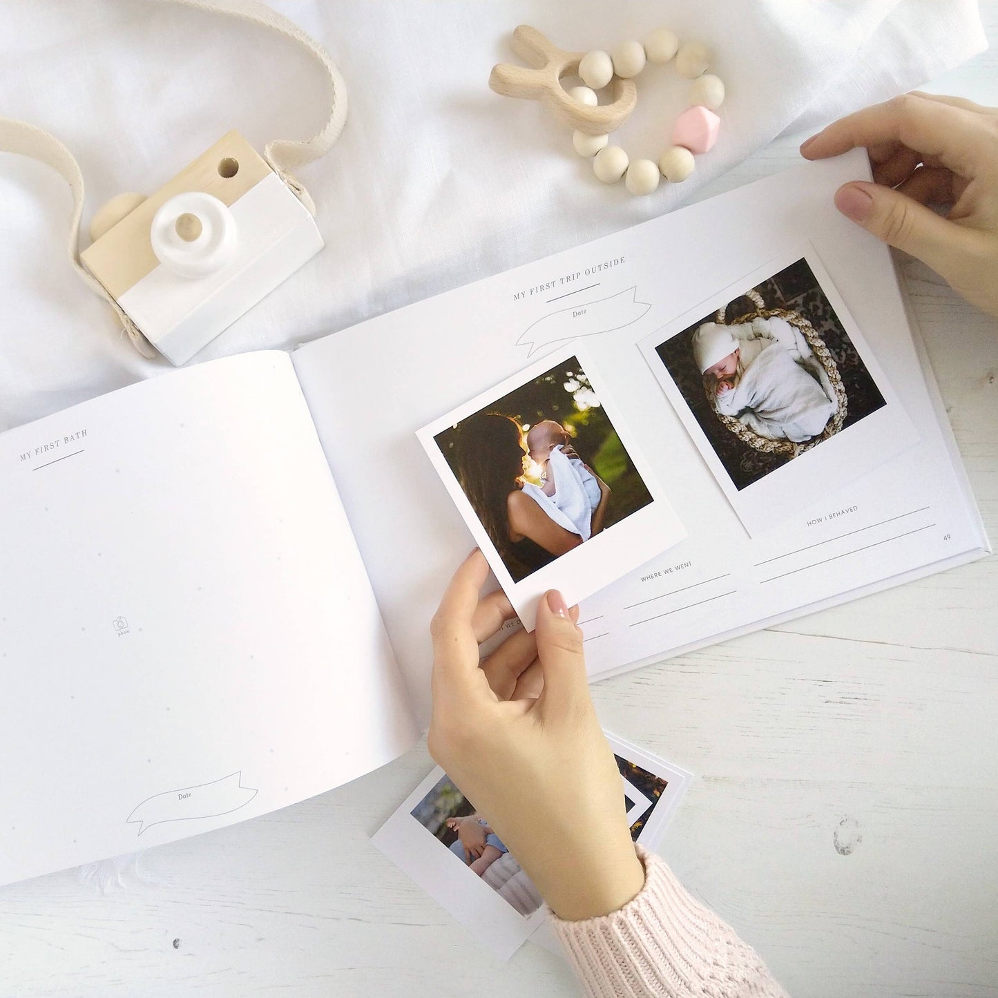 My Baby Journal (Ivory) newborn keepsake memory book gift