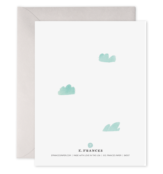 Hi Baby Sky | Rainbow Clouds New Baby Greeting Card: 4.25 X 5.5 INCHES